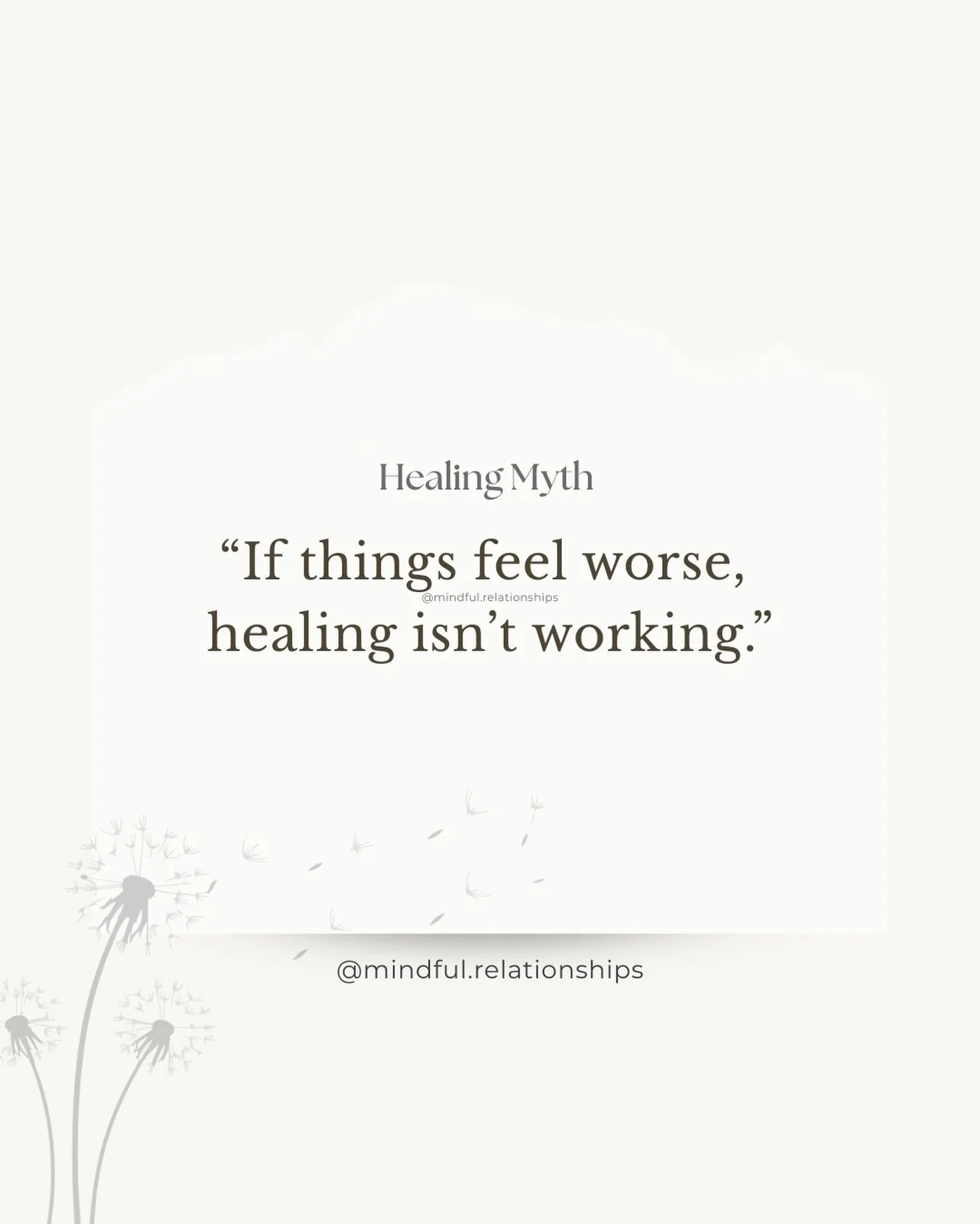 A painful myth about healing is the belief that feeling worse means something has gone wrong.

Increased distress, emotional intensity, or instability are often interpreted as failure, regression, or a wrong turn.

This belief makes sense in a cultur