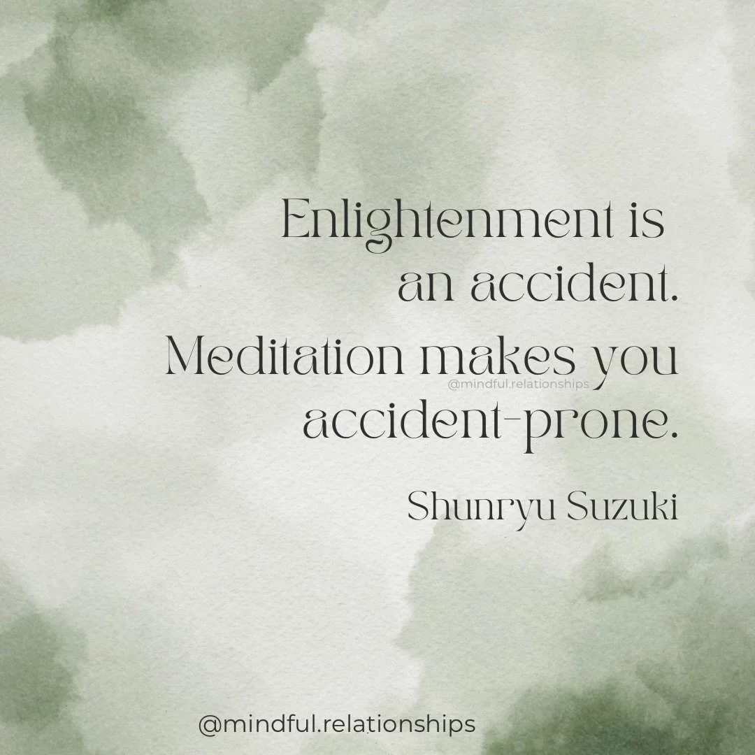 Enlightenment is an accident. 
Meditation makes you more accident-prone.
- Shunryn Suzuki 

So let&rsquo;s all be more accident-prone!
✨ Laura

#accidentprone #meditation #cfmrsandiego #presence