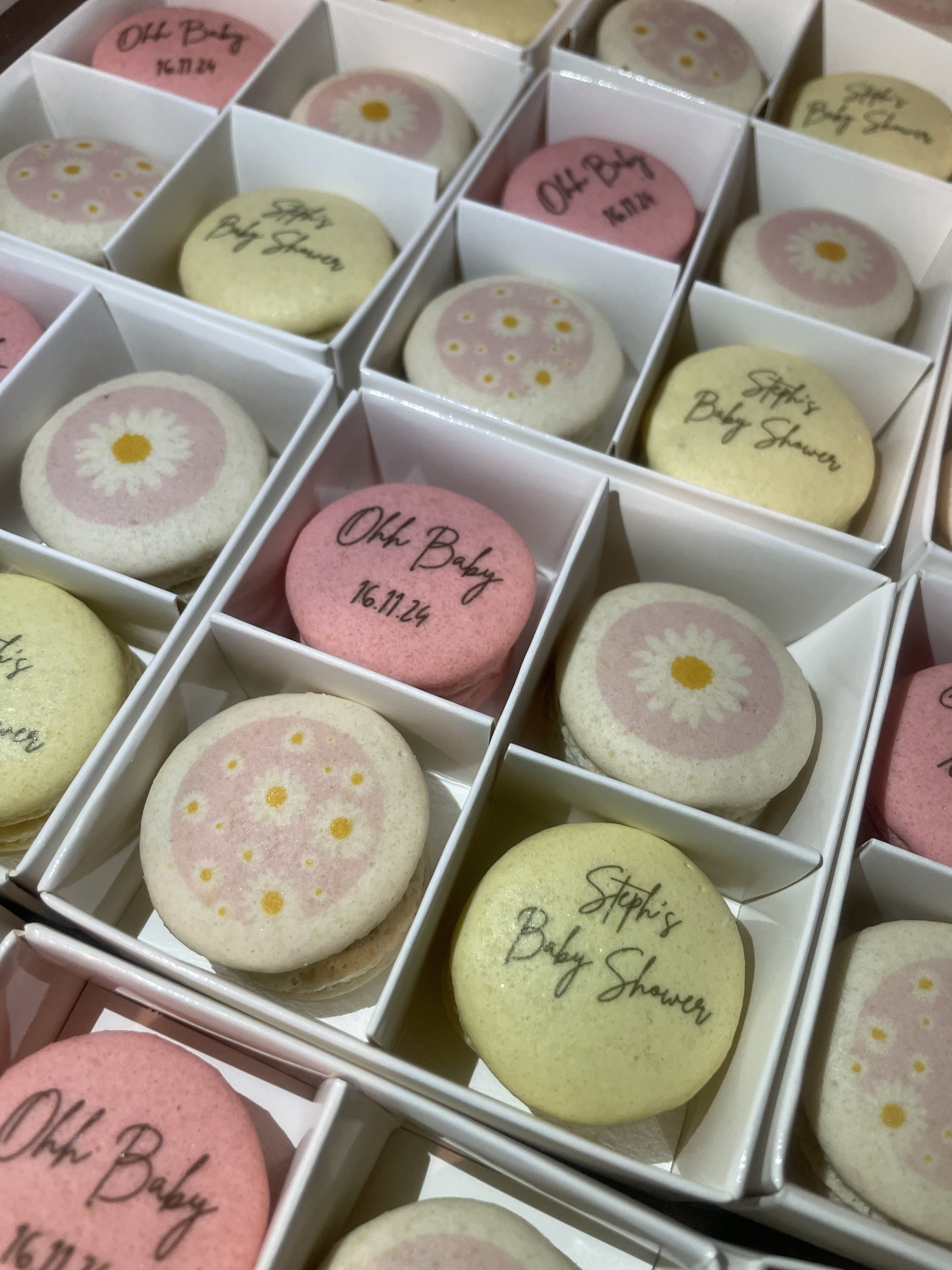 Box of 4 Baby Shower Macarons