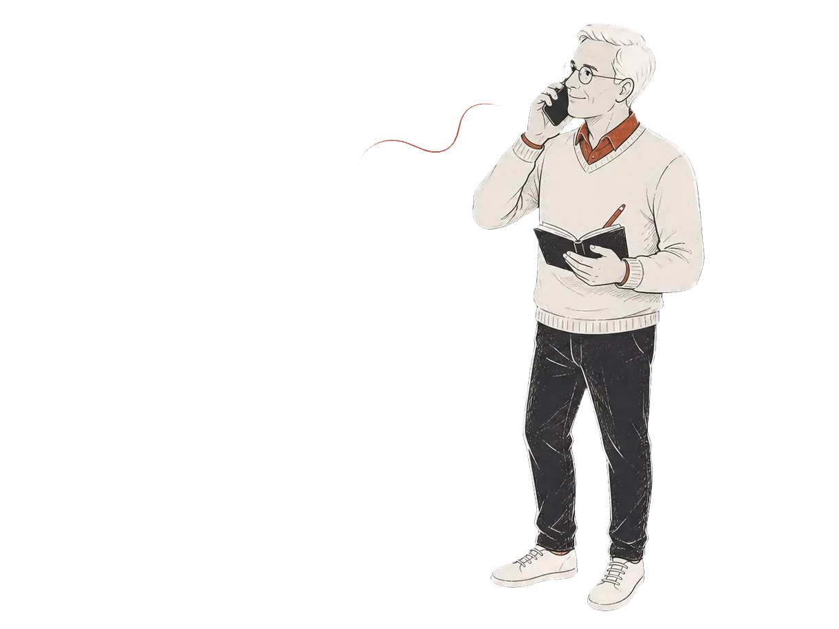 Rådgiver i Digitalråd i telefon med kunde