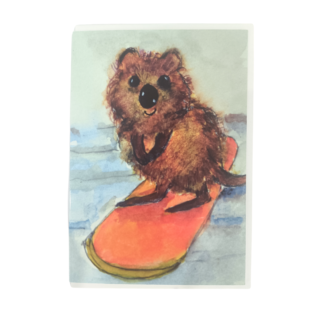 Pack of Surfing Quokka Greeting Cards — Rottnest Foundation