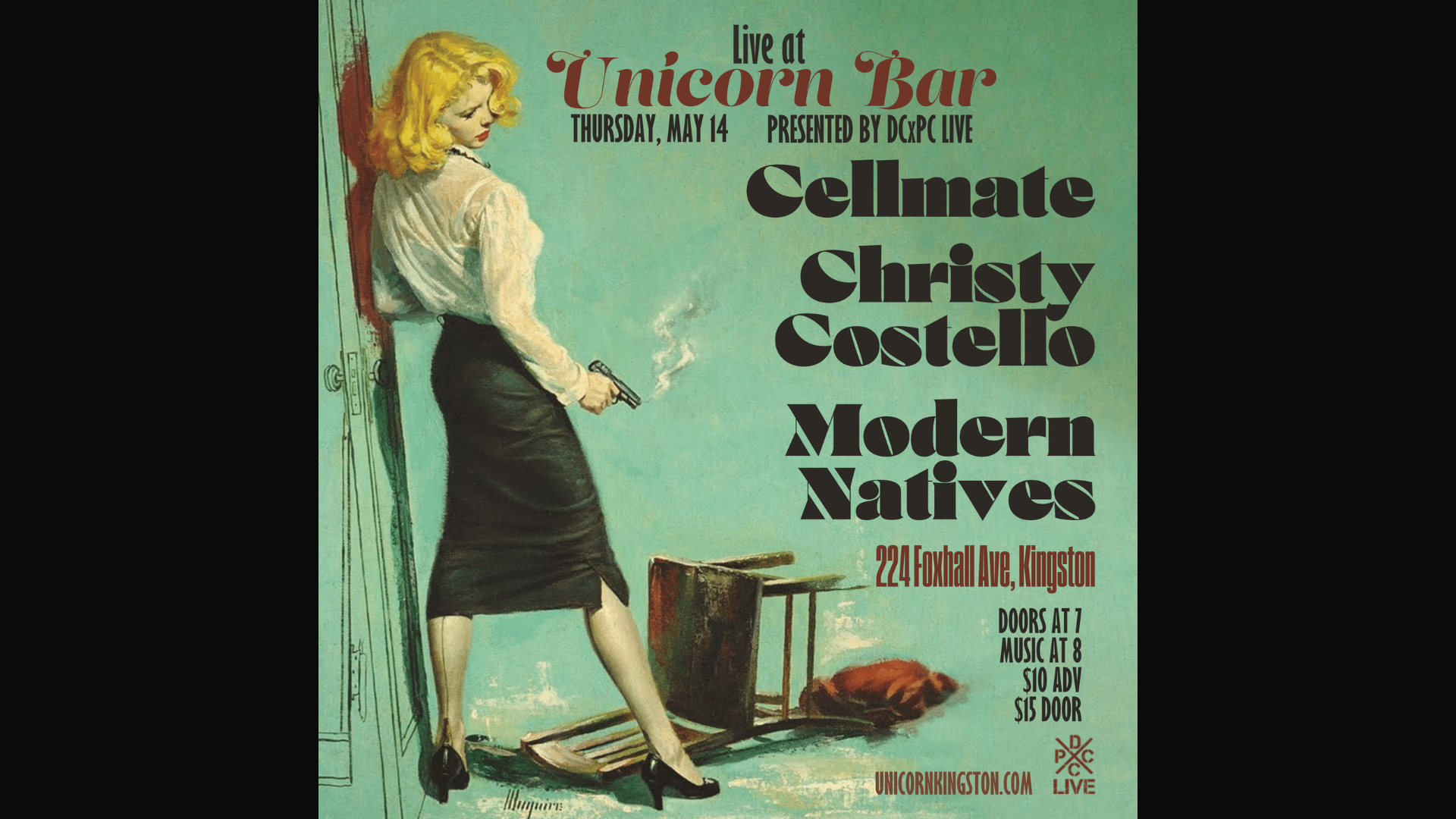 DCxPC Live Presents: Christy Costello (MN), Cellmate (HV) and Modern Natives (HV)