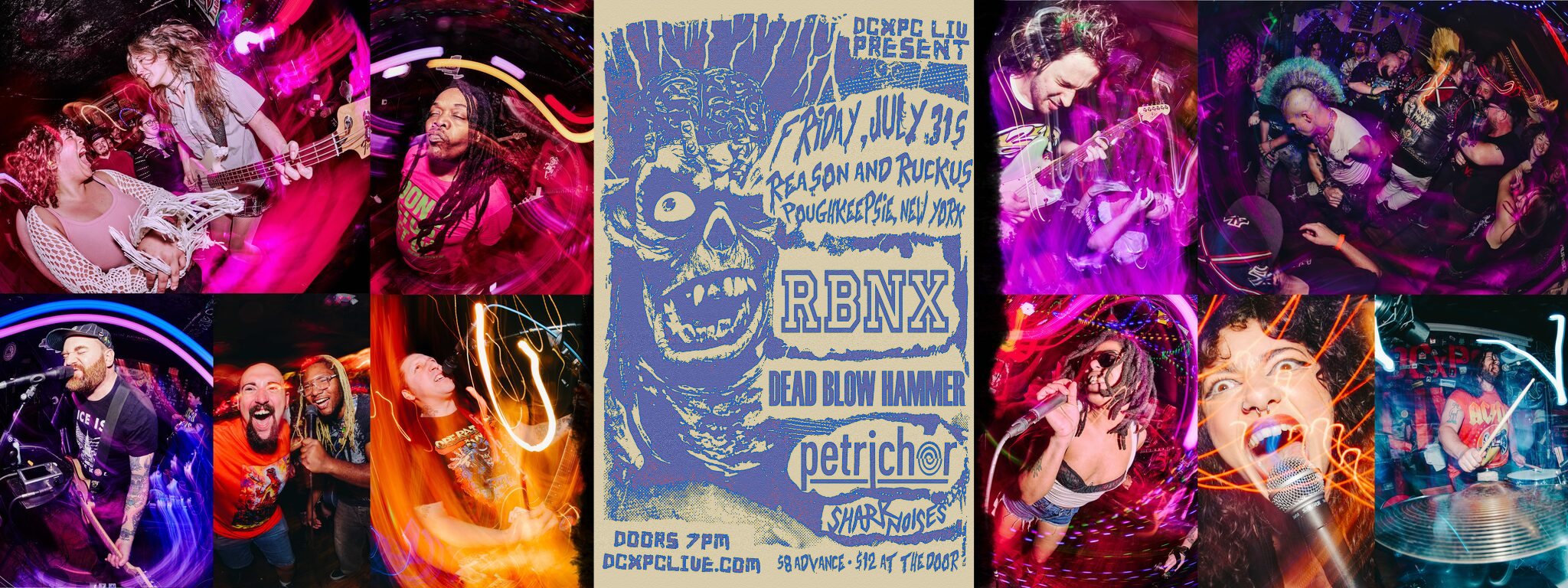 DCxPC Live Presents: Shark Noises, Petrichor, DEAD BLOW HAMMER, and RBNX