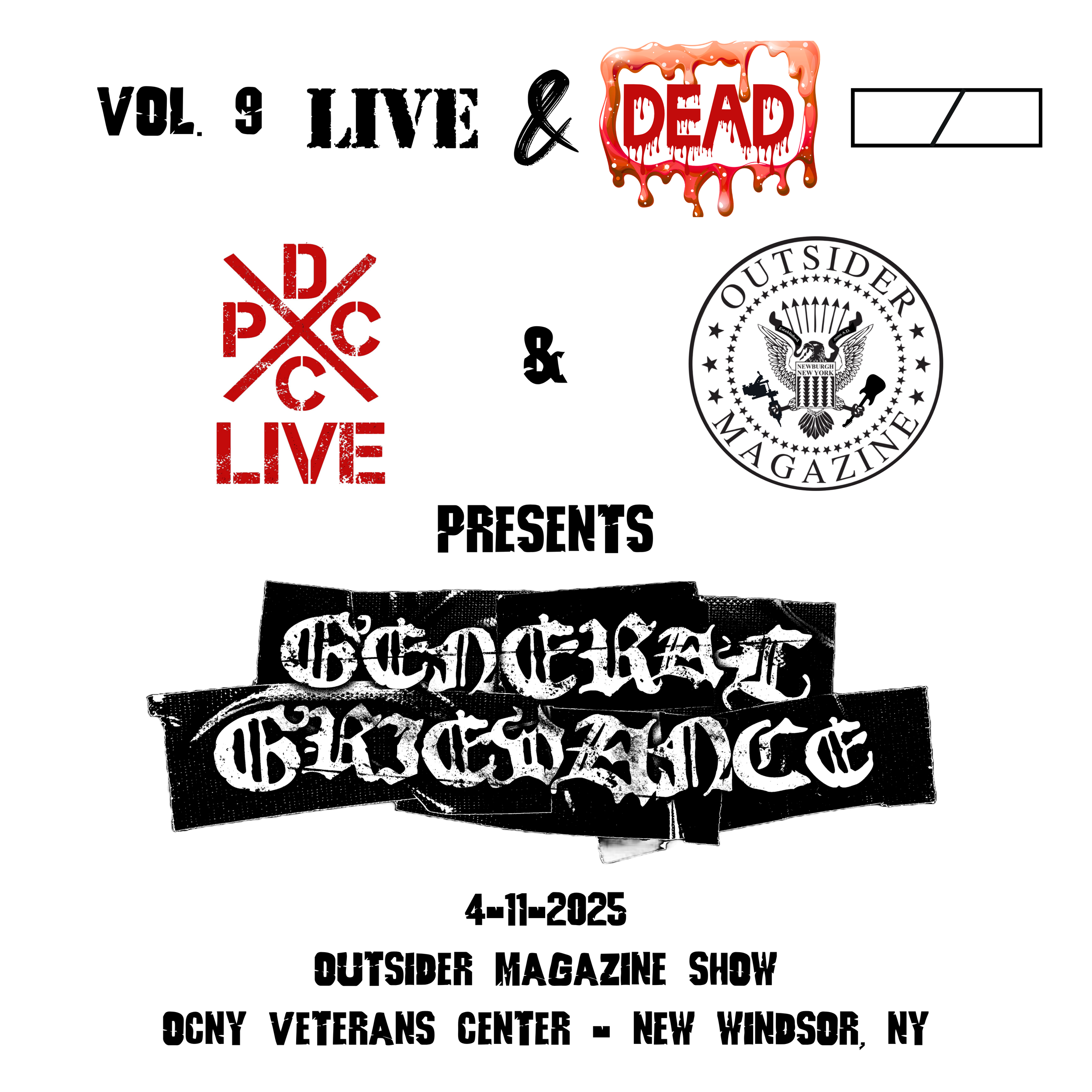 DCxPC Live & Outsider Magazine Live & Dead Vol. 9 Presents: General Grievance 12"