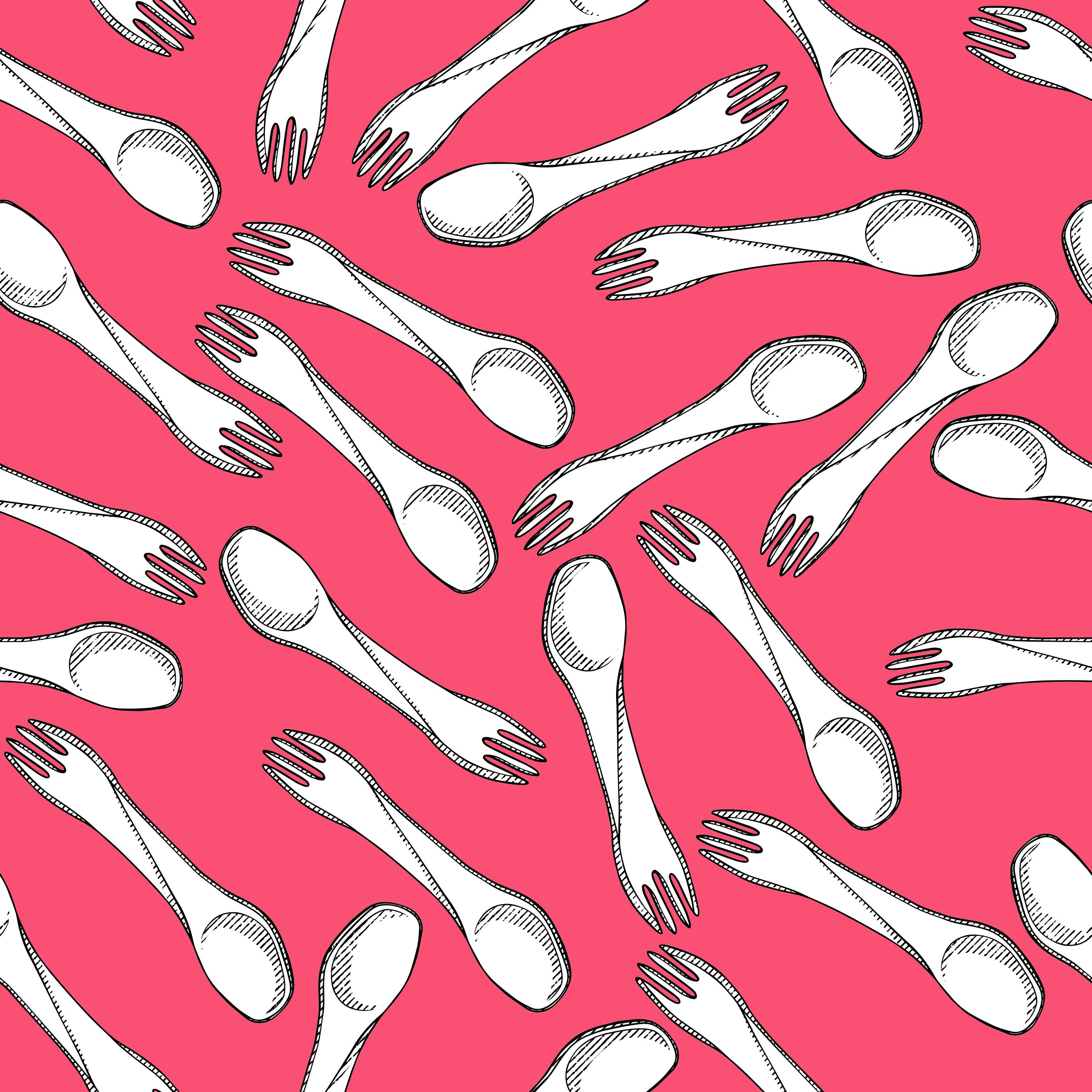 Sporks in Strawberry