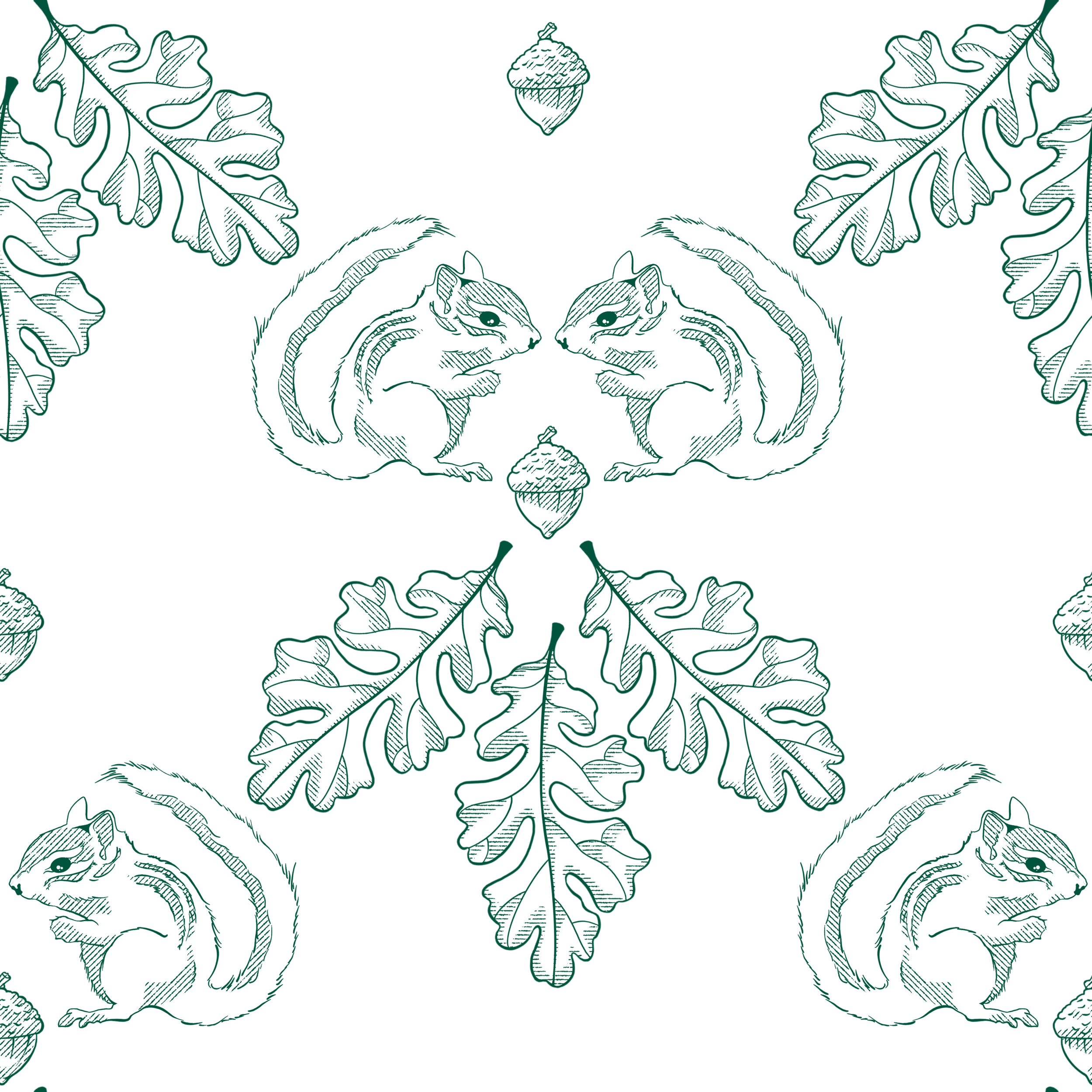 Chipmunk Toile in Green