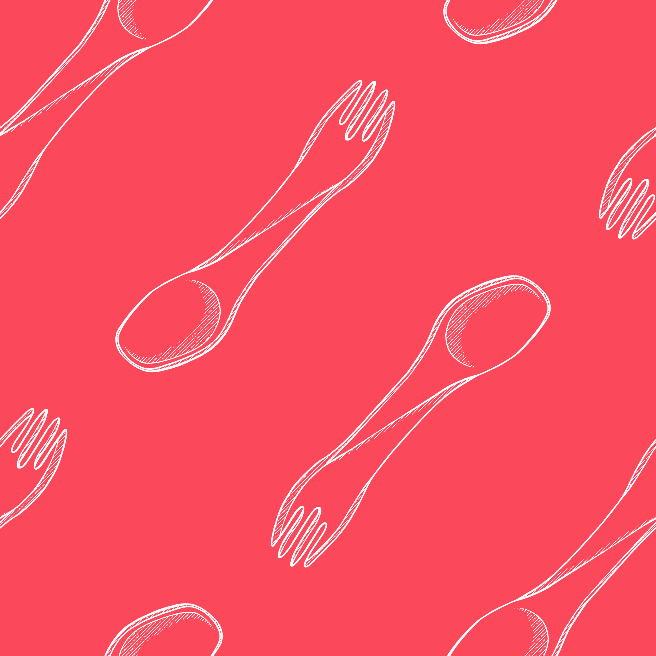 Sporks in Solid Red