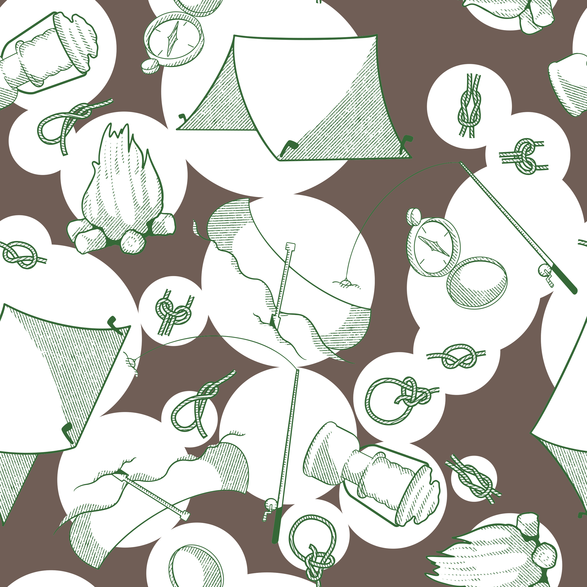 Camping Green & Brown