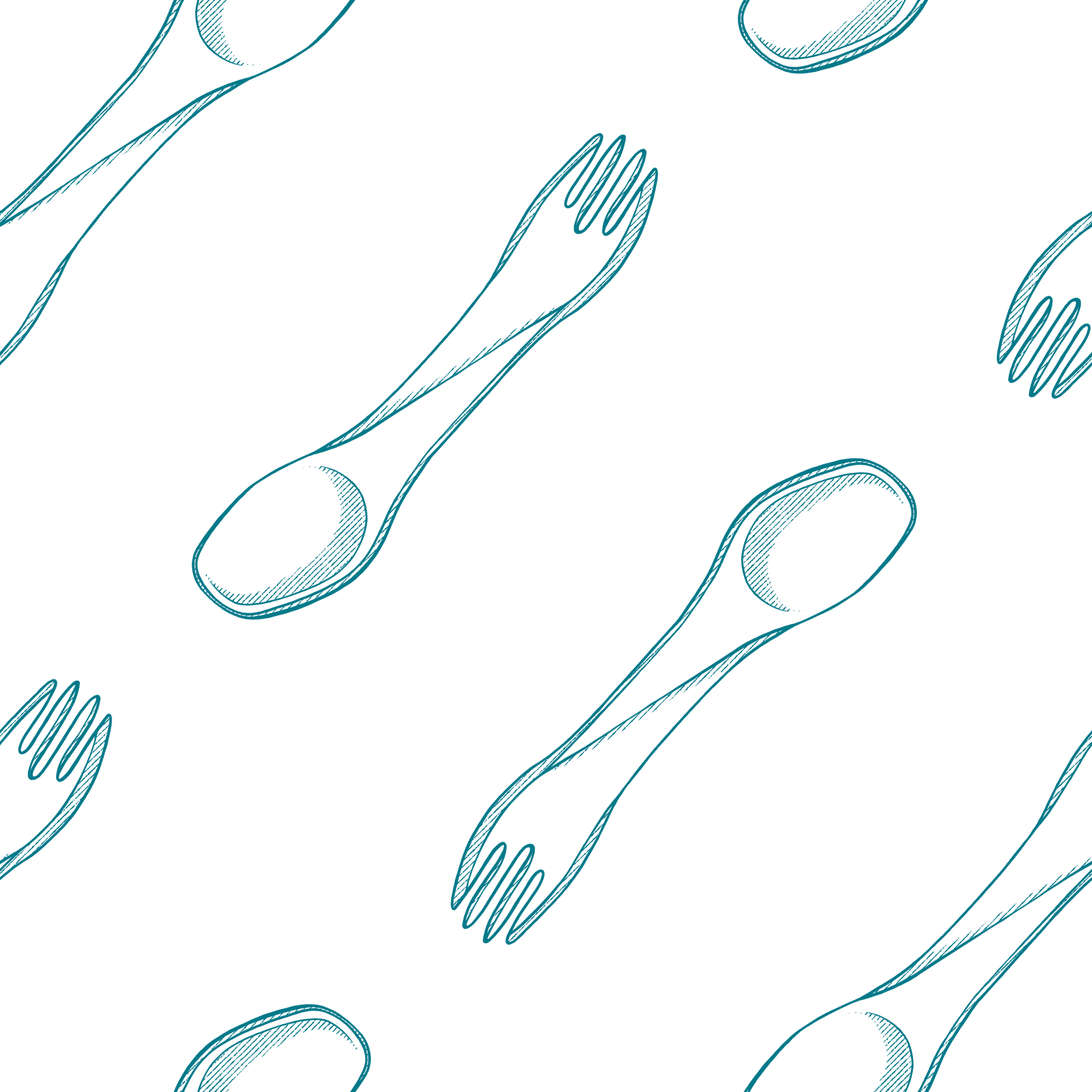 Sporks in Turquoise Line