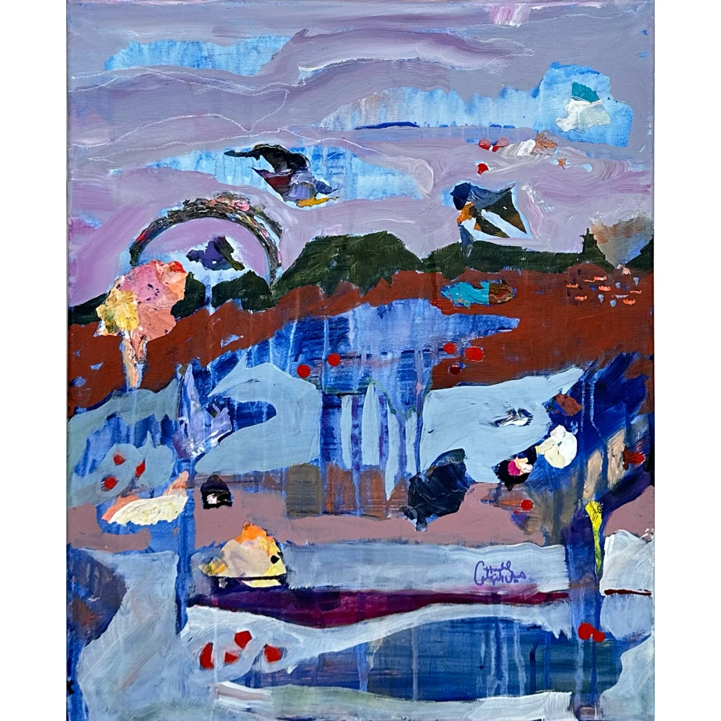 Story Arc- Oils, Acrylics, Pastel and Collage- 40x50cm