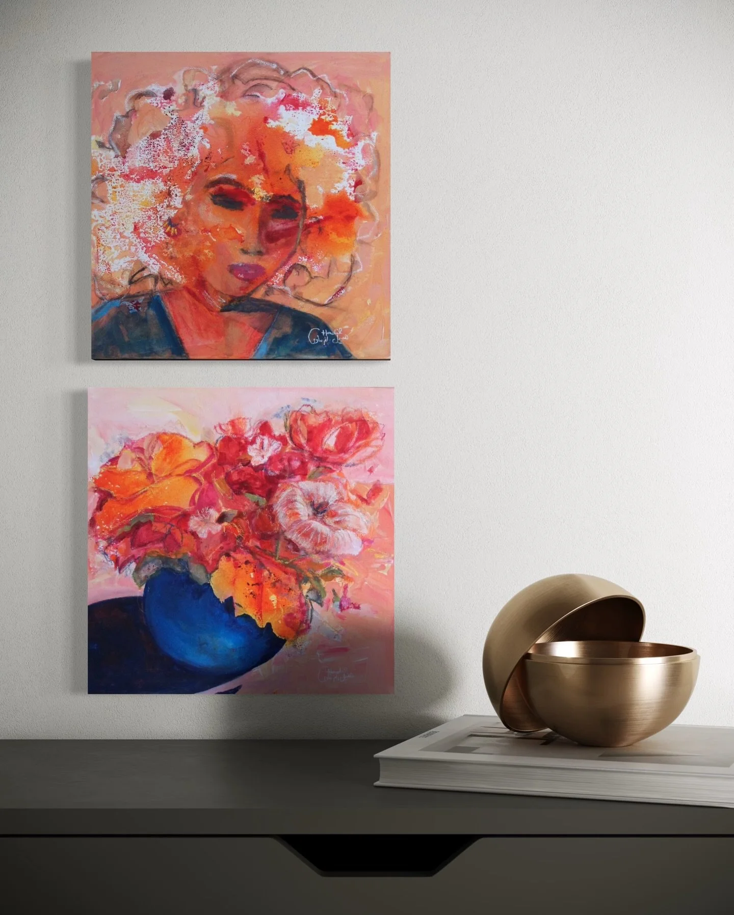 A portrait painted as a floral and a floral painted as a portrait.. unlocking a new way of seeing both in making and receiving. #artforthesoul #floralsandportraits #hadilelfaramawyfineart