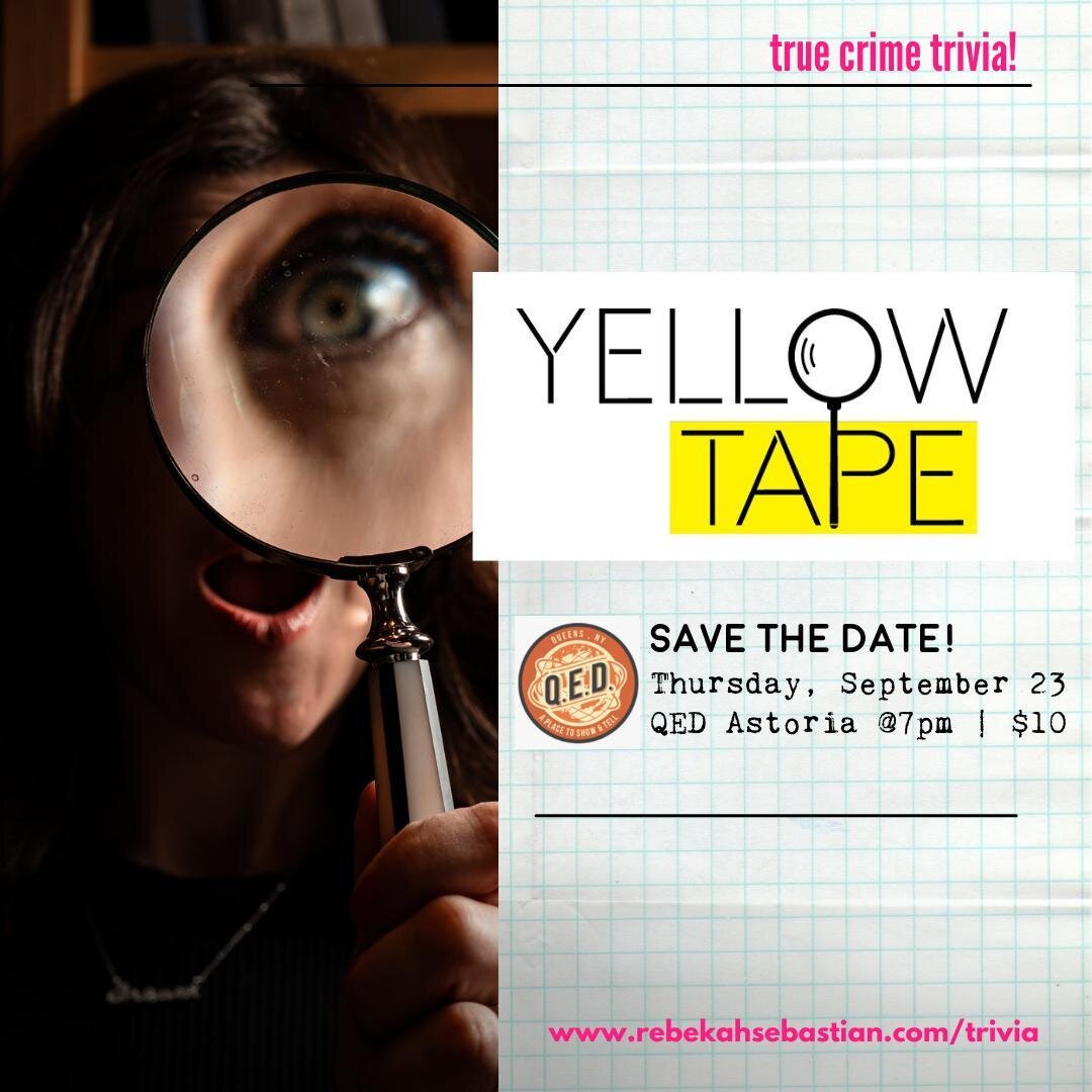 PENCILS UP, PEOPLE! ✏️⁠
⁠
True Crime Trivia will be back at QED in September. Stay tuned for more details, but you can go ahead and call your teammates and save the date! 🖤⁠
⁠