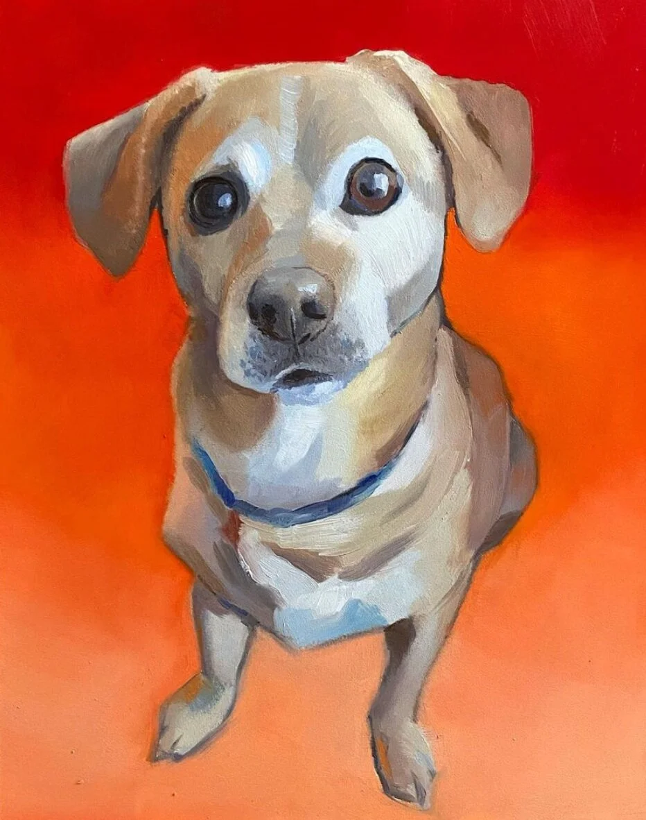 Red Dog 
8x10" Oil on Panel