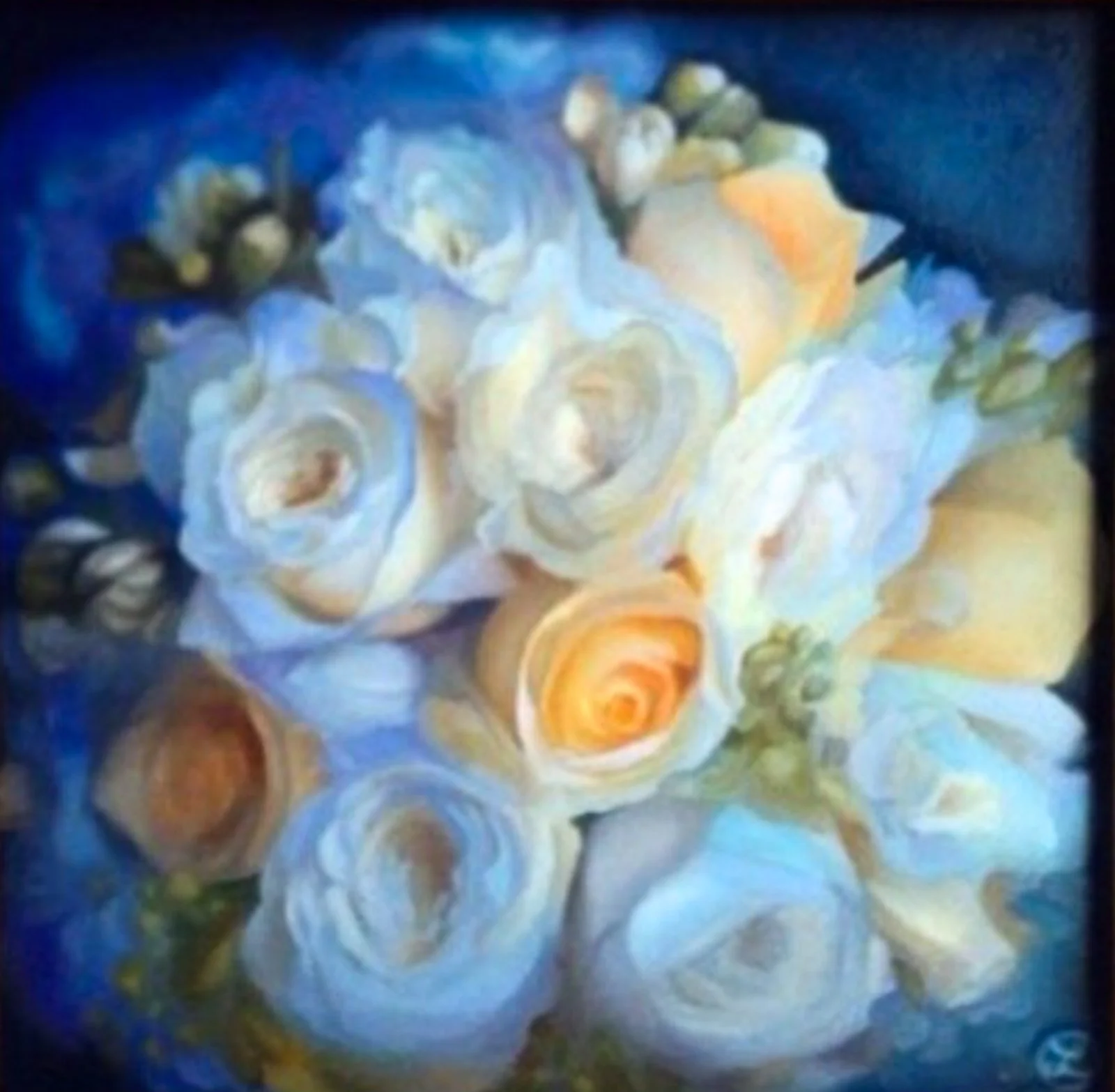 Golden Bouquet 
12x12" Oil on Panel