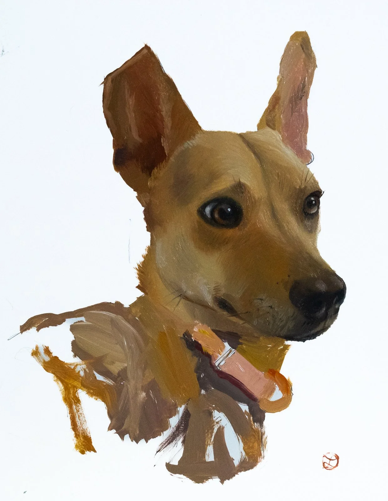 Kvinna Pup 
8x10" Oil on Panel