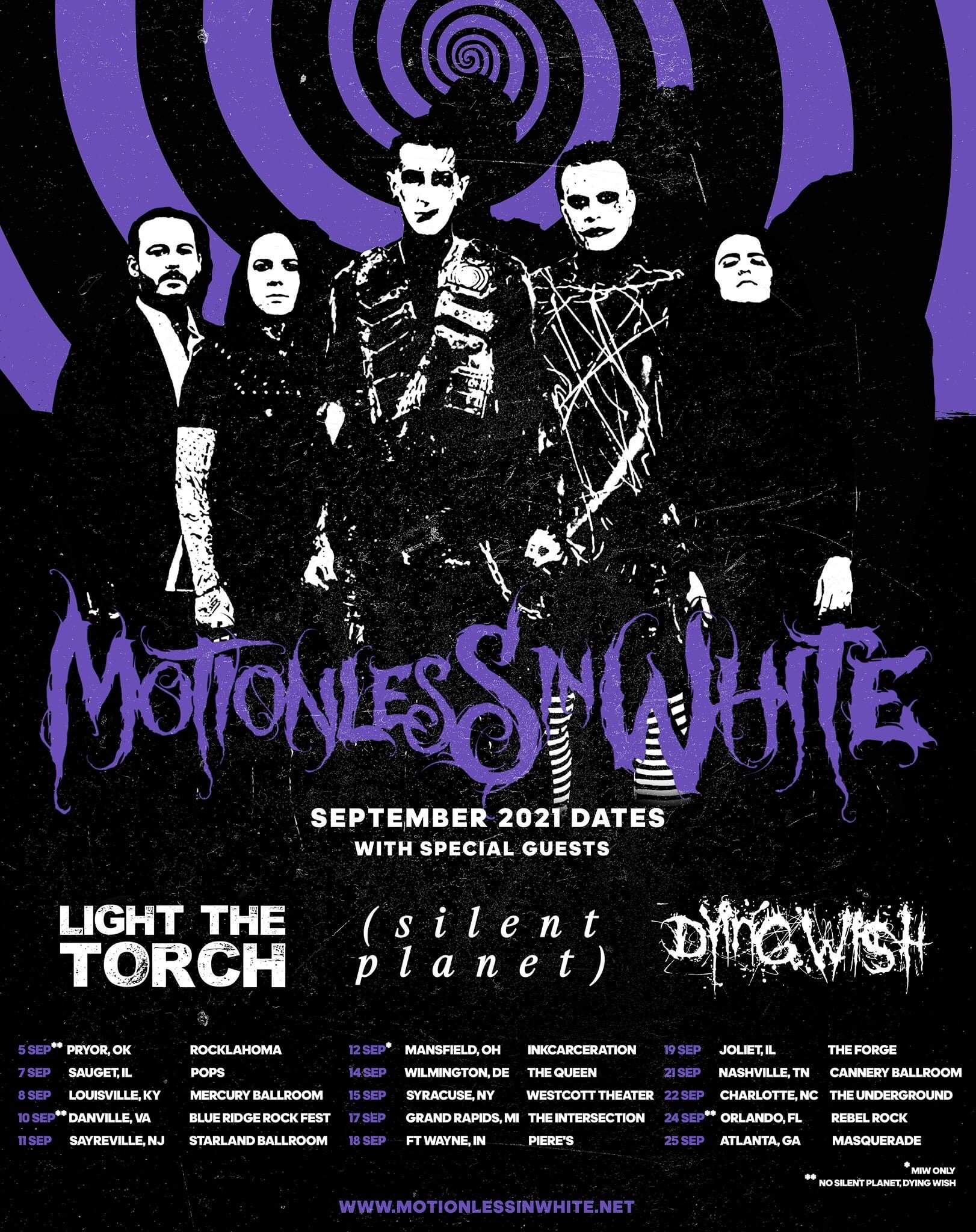 Motionless In White Announce September Dates with Light The Torch