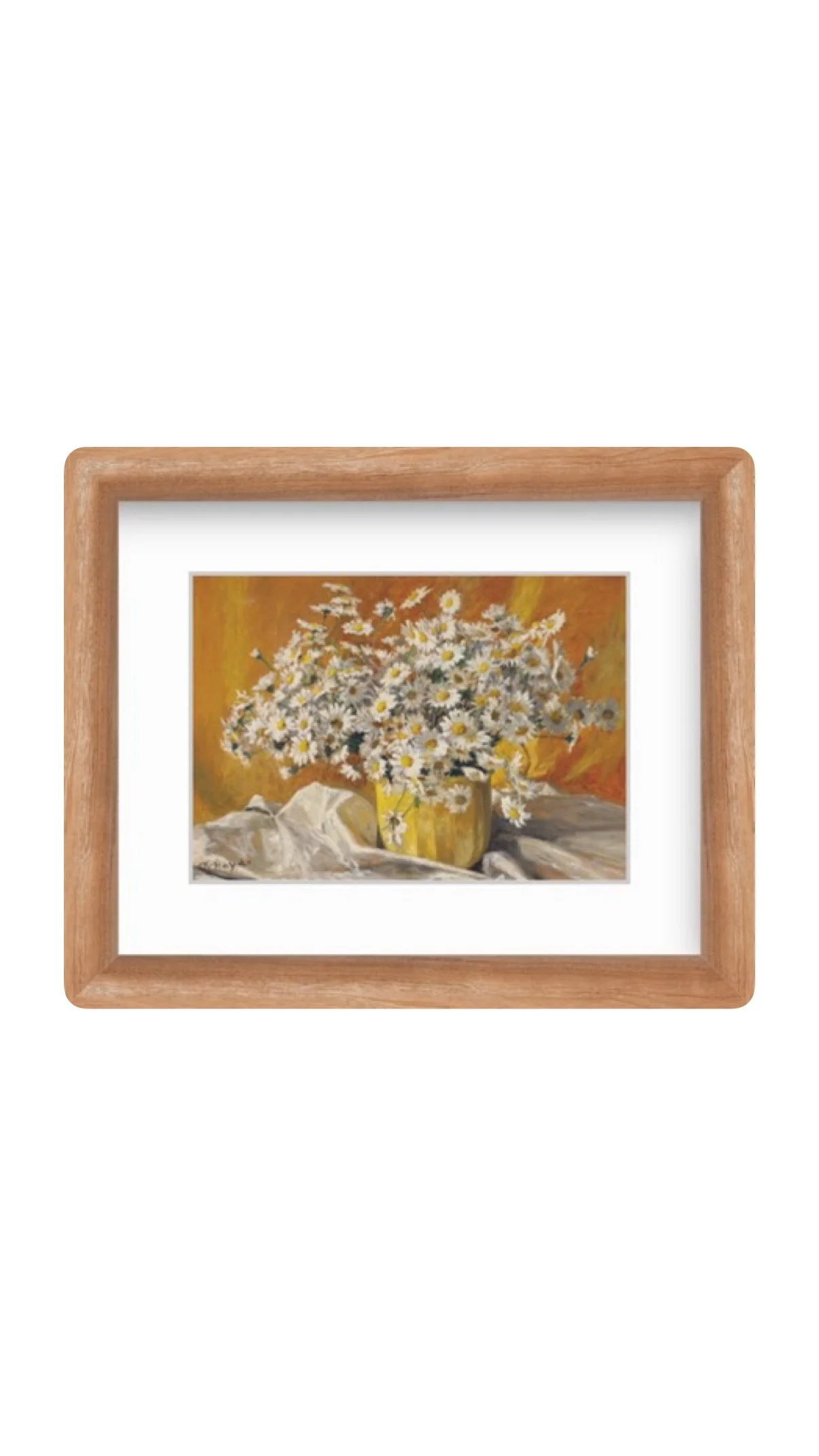 Daisies in a Yellow Pot, Vintage - Digital Download