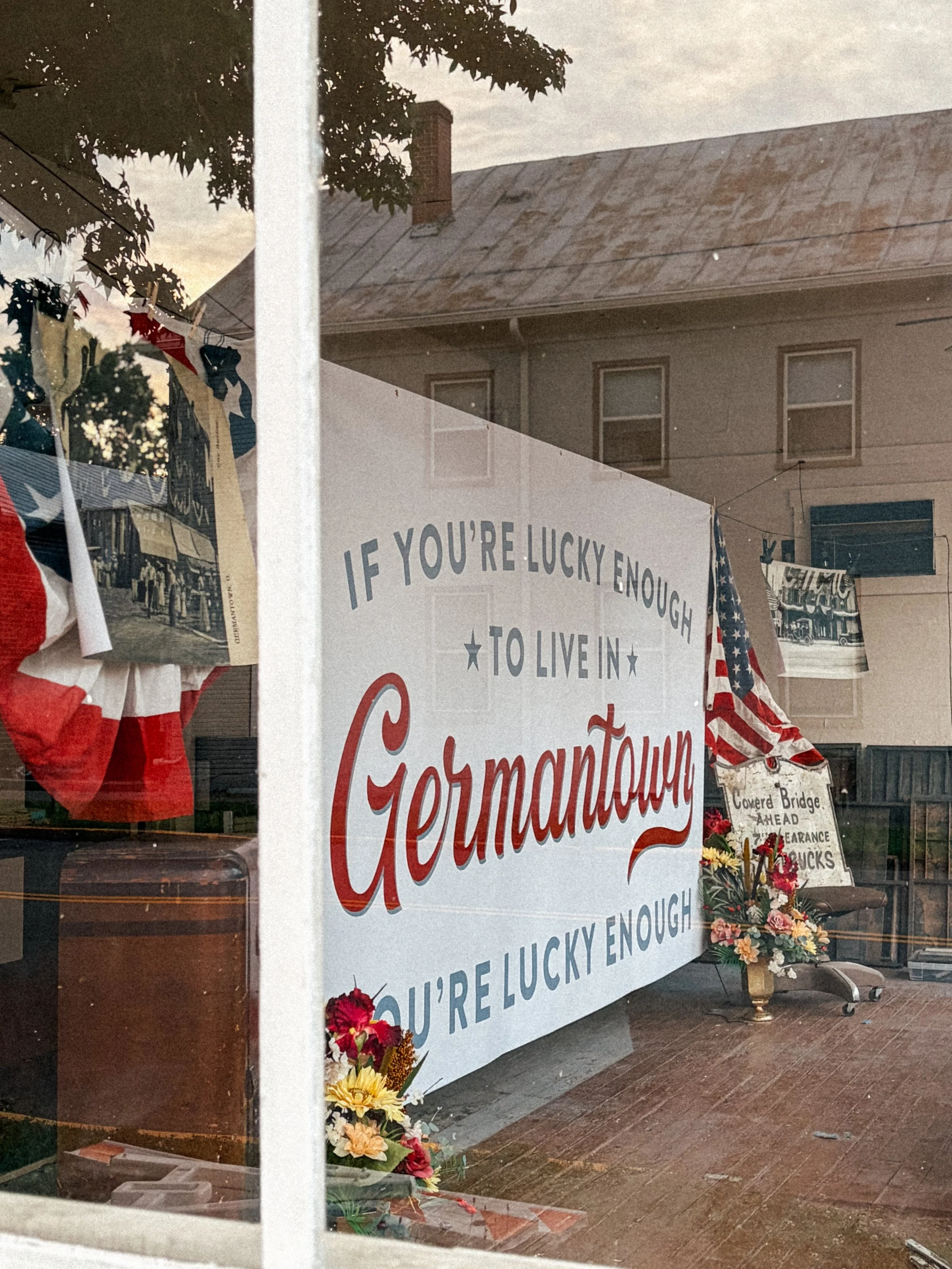 Historic Downtown Germantown Americana Window Display