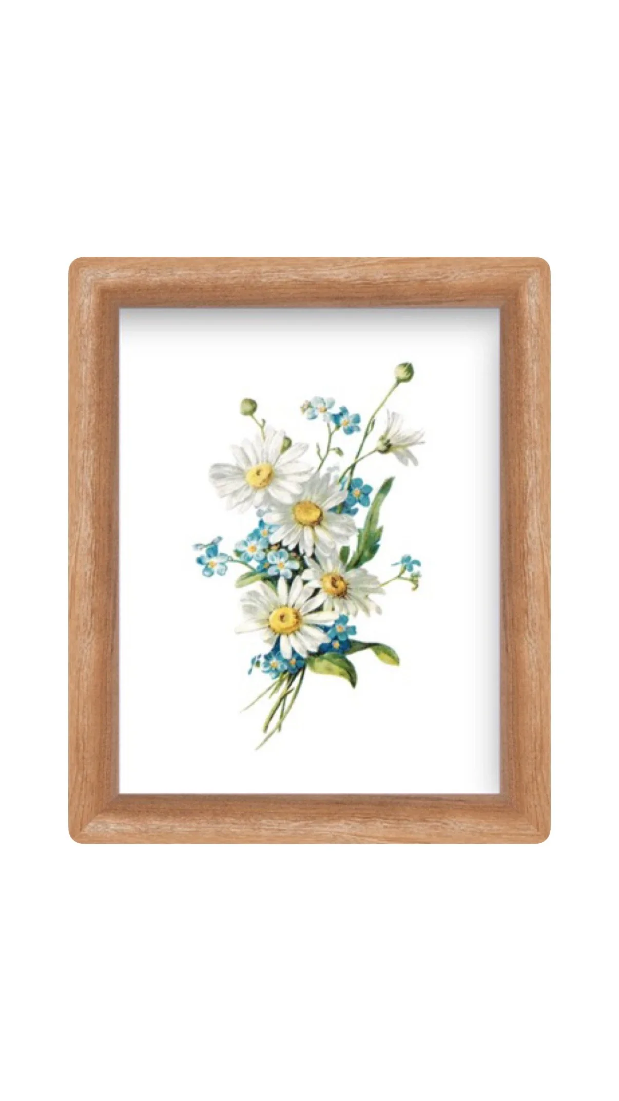 Daisies and Forget Me Not Bouquet, Vintage - Digital Download