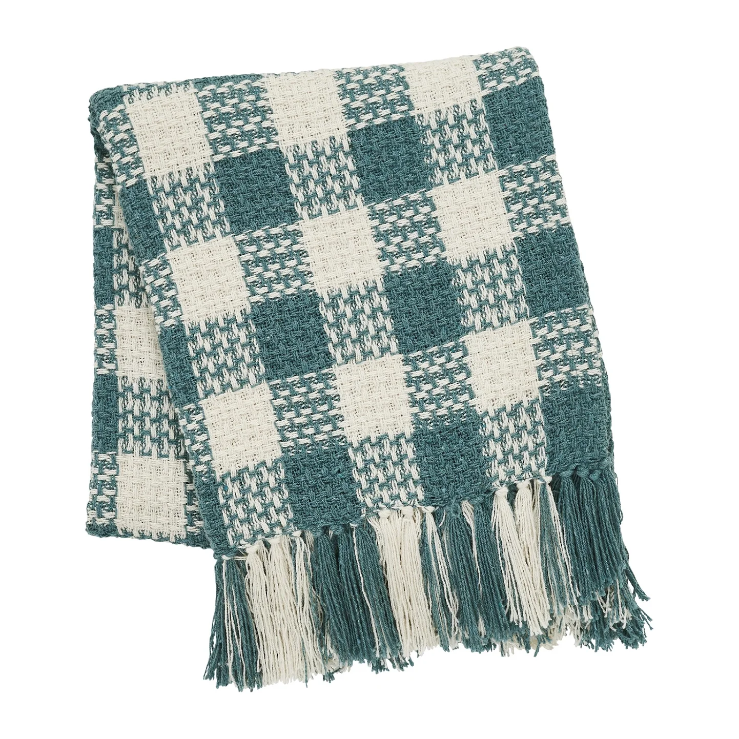 River Blue Gingham Throw Blanket