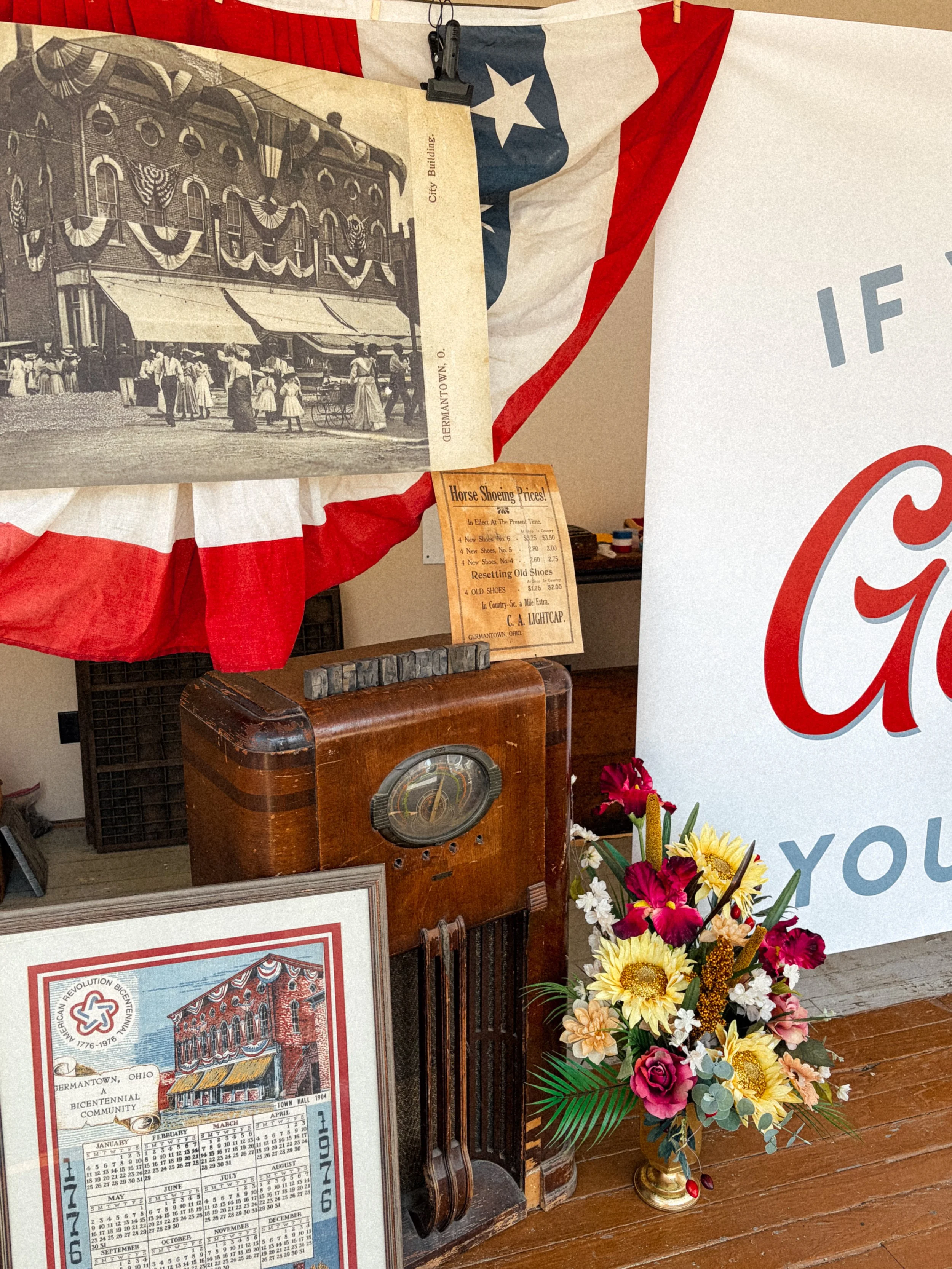 Historic Downtown Germantown Americana Window Display