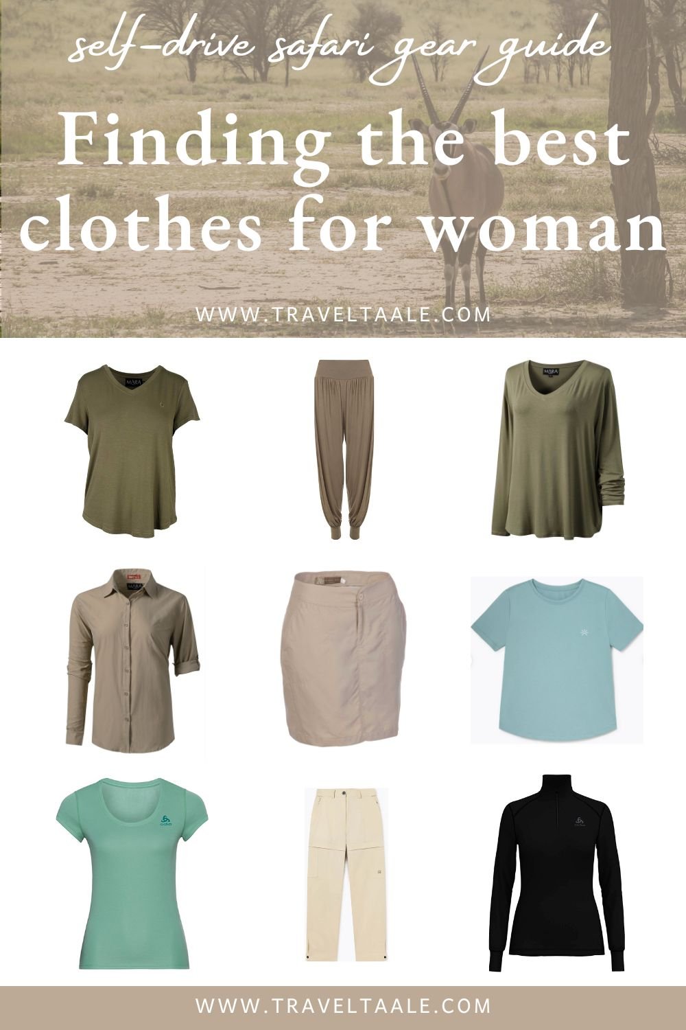 Safari Gear Guide - Finding the best self-drive safari clothes for woman by Traveltaale