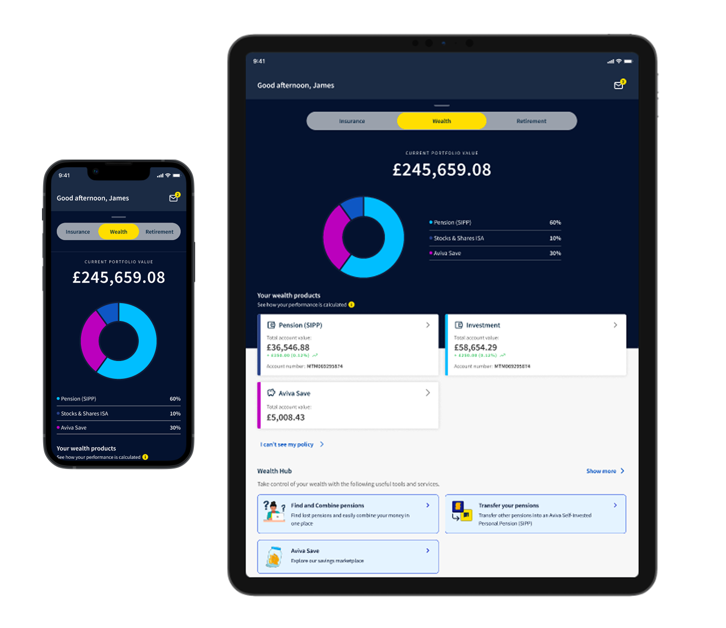 Product Design: Aviva Wealth App