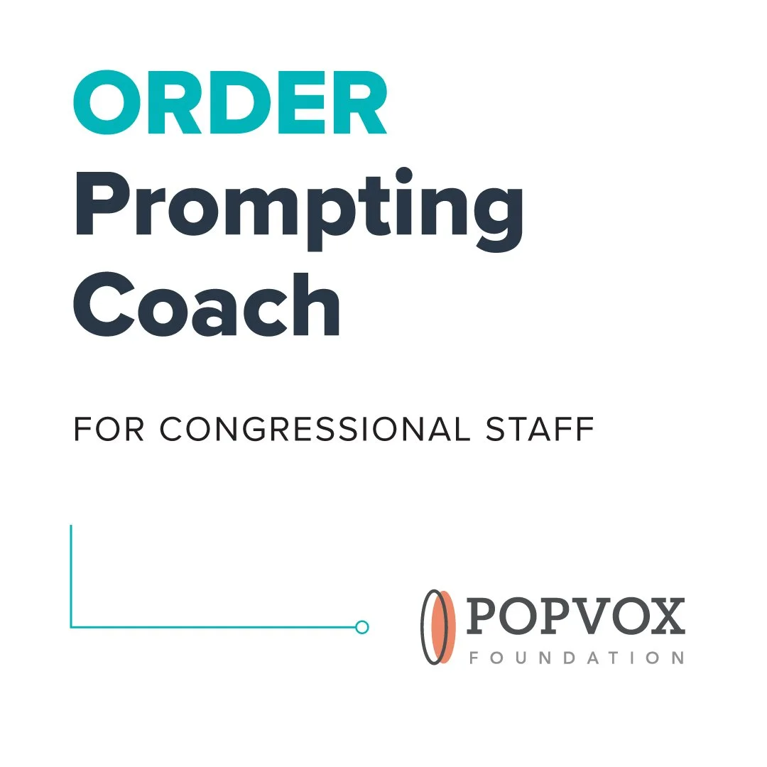ORDER Prompting Coach for Congressional Staff