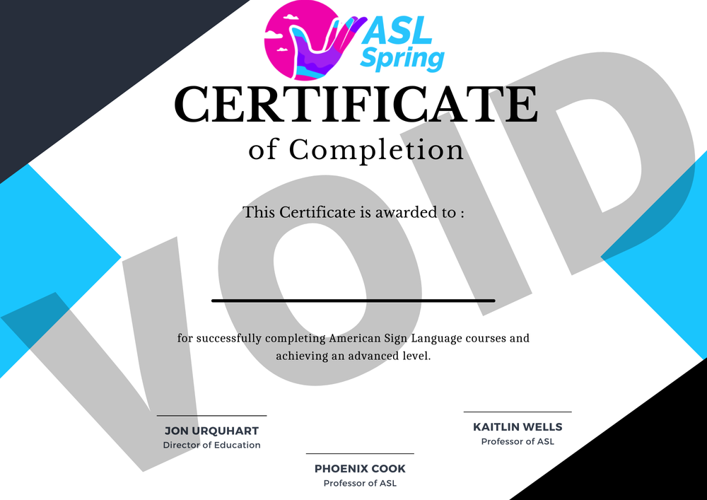 Online ASL Classes ASL Spring