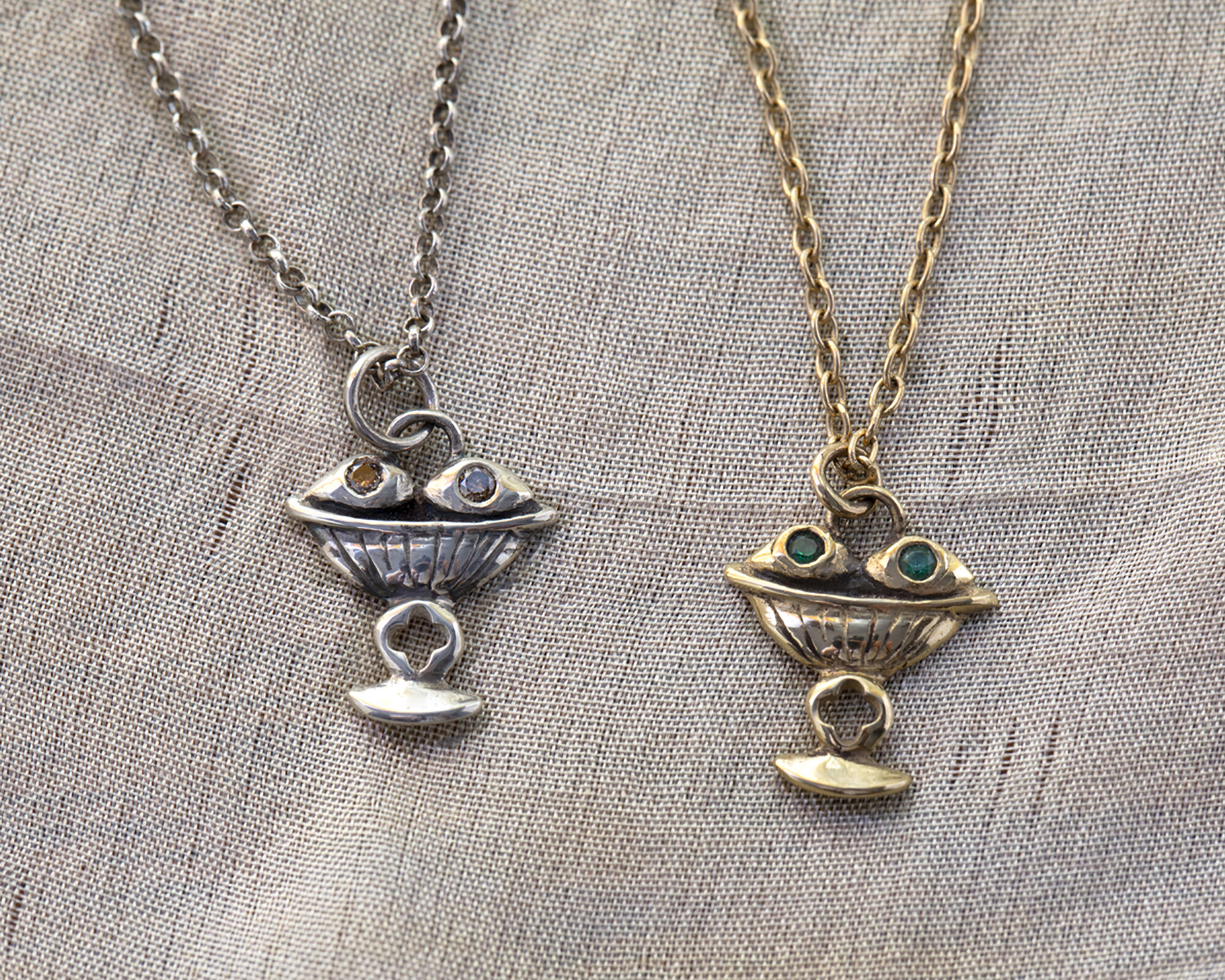 Saint Lucy Necklace
NECKLACES, SAINT LUCY, SAINT LUCIA, EMERALD, SAPPHIRE, DIAMOND, SMOKY QUARTZ, QUARTZ, SAINT JEWELRY, SAINT LUCY JEWELRY
Lucille Geist Jewelry