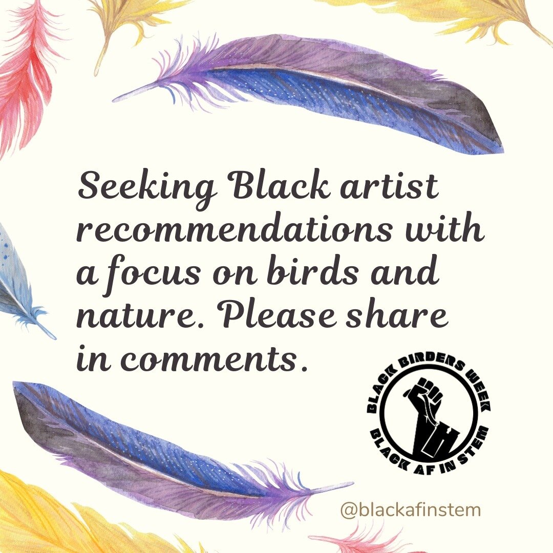 We're seeking recommendations from our followers... SEE UPDATES BELOW: 

🌿🎨 Calling all nature and bird art enthusiasts! 🕊️ Do you know any Black artists whose work celebrates birds and nature? We're looking to spotlight their talent and creativit