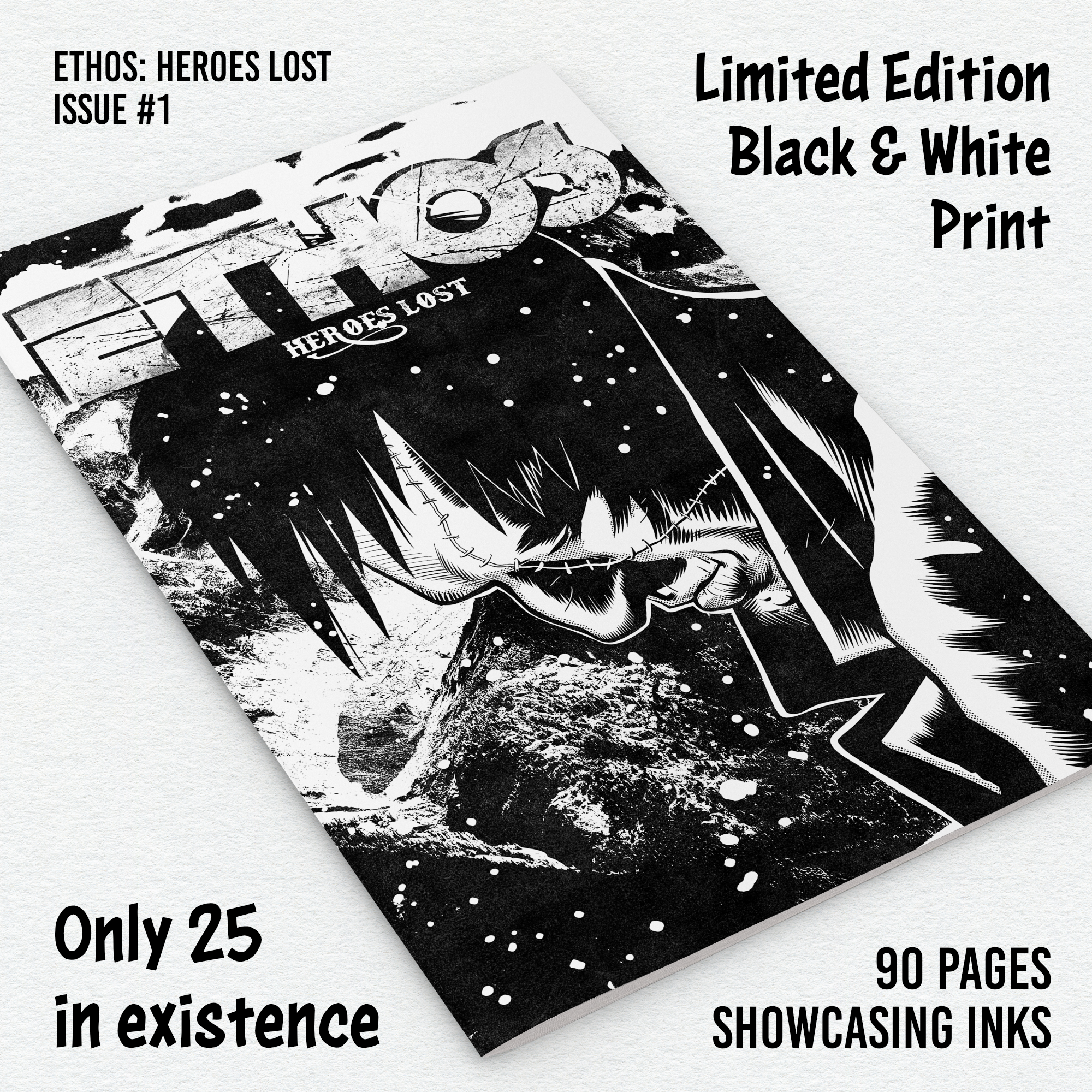 ETHOS: Heroes Lost - Issue #1 (Print) BLACK&WHITE Limited Edition Comic