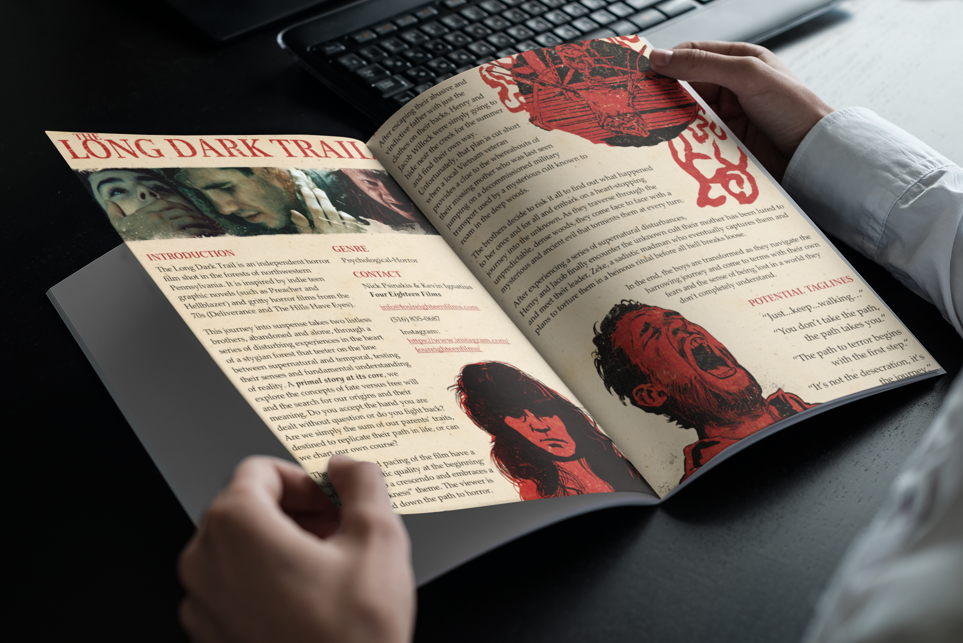 The Long Dark Trail Pitch Book Mockup