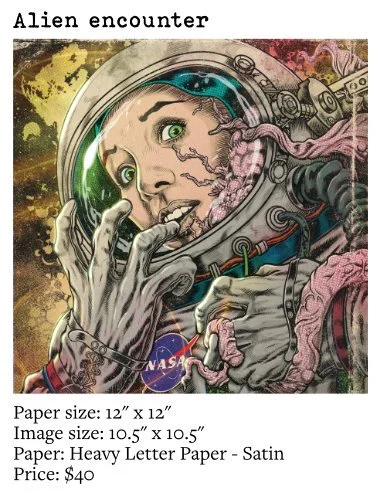 Alien encounter art print
