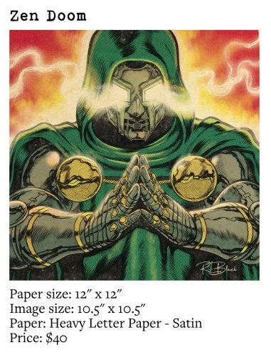 Image of doctor doom shooting electricity out of his eyes.