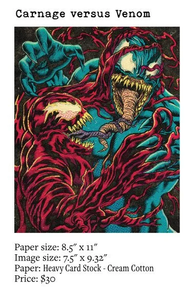 Carnage versus venom art print