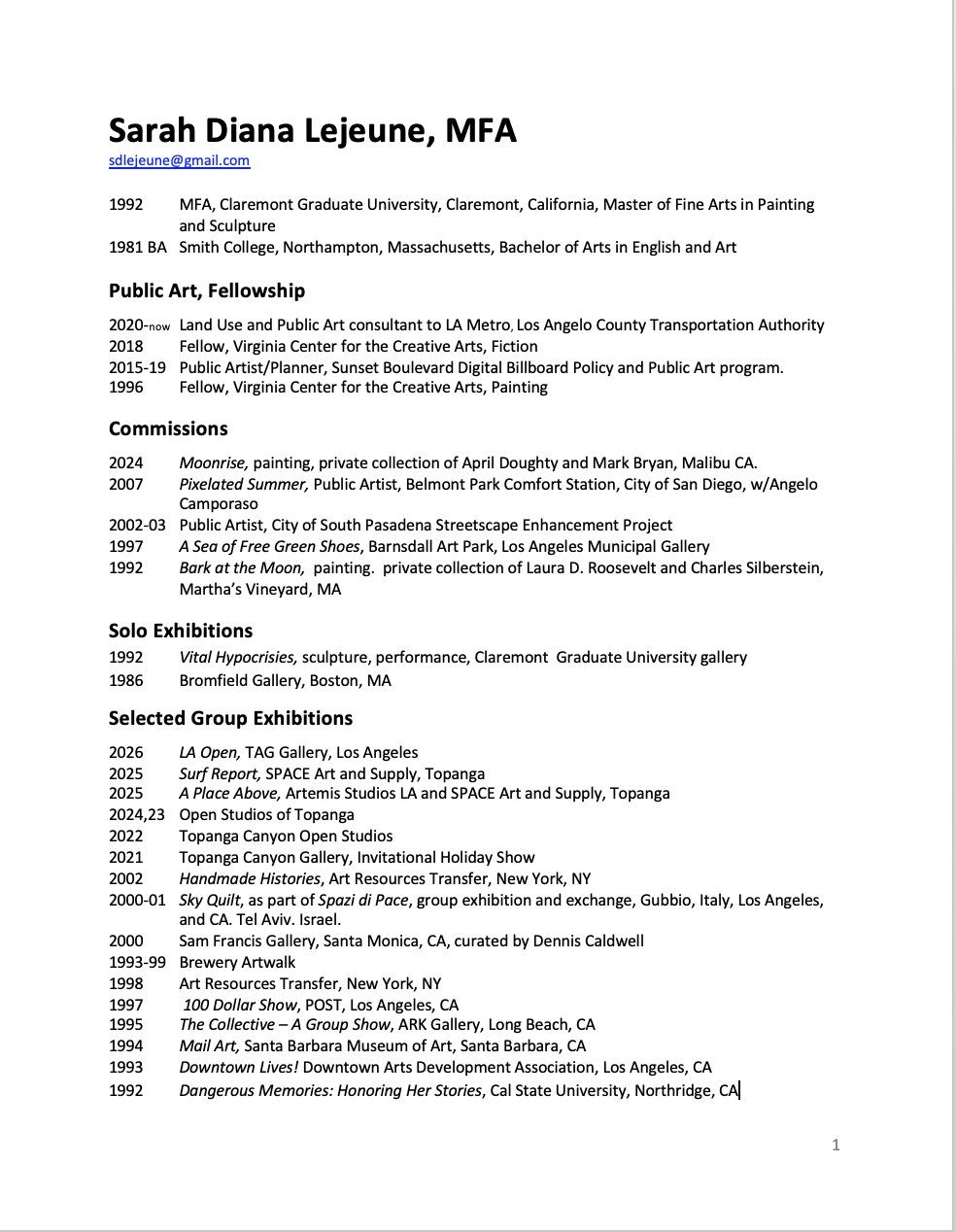Screen Shot Art resume page One .png