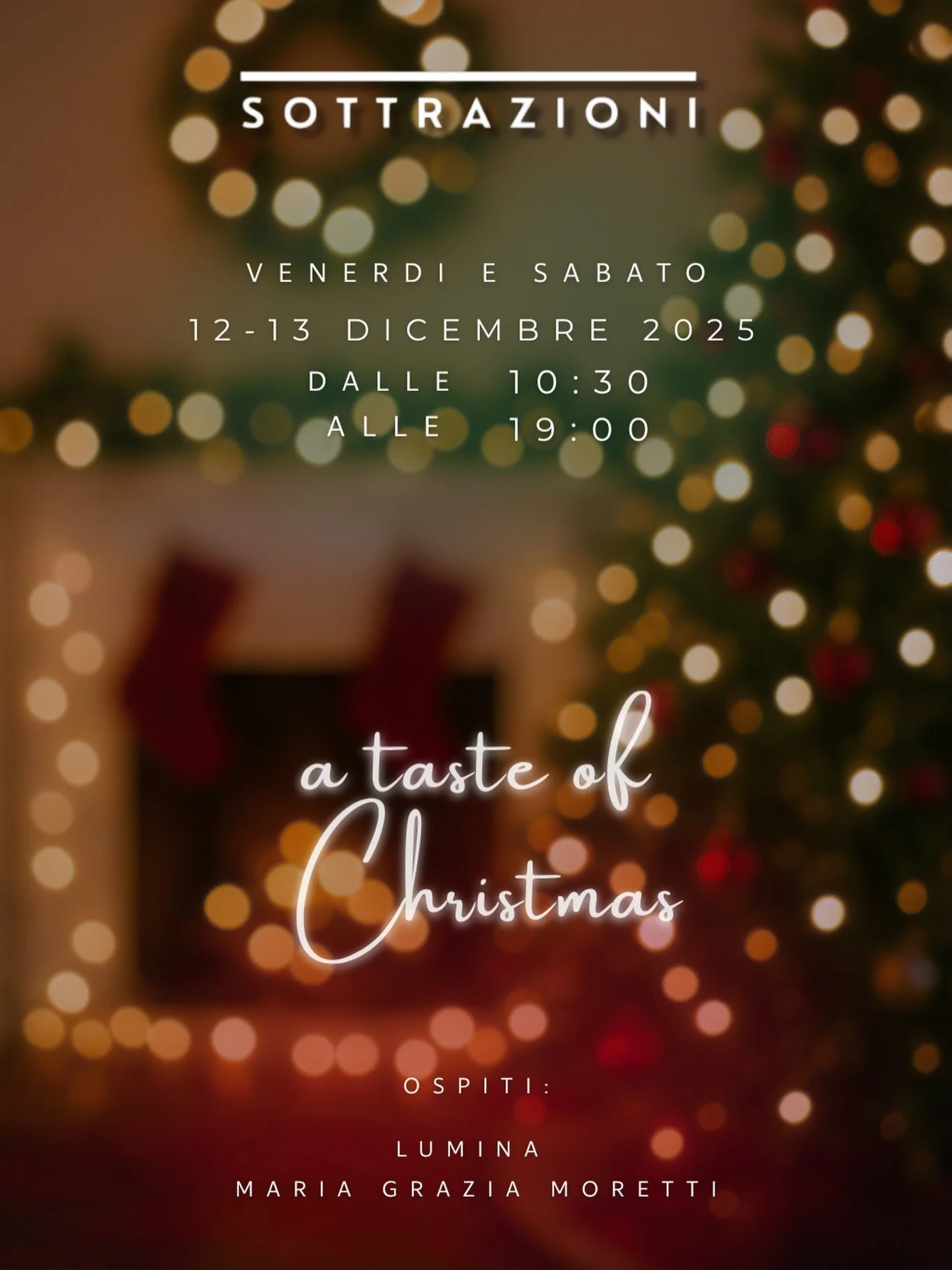 Evento natalizio di Sottrazioni, 
12-13 dicembre dalle 10:30 alle 19:00 in show-room, 
Lungotevere Flaminio 58❤️🎄
@luminagioielli 
@maria_grazia_moretti 
#sottrazionibydomitillafunghini