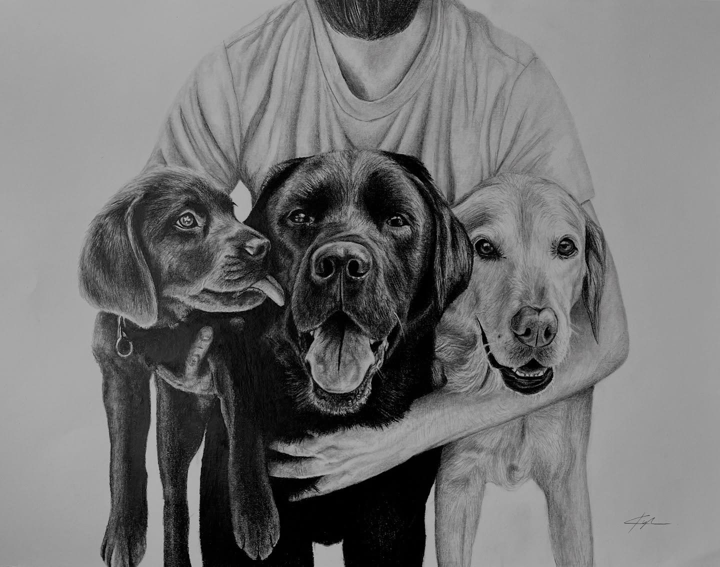 I call this piece &ldquo;The Committee.&rdquo;
Three votes for treats, one vote that doesn&rsquo;t matter. 🐶🐶🐶✍️

#KyleGalvinArt #PetPortrait #PetPortraitArtist #DogPortrait #DogPortraitArtist #CustomPetPortrait #PetCommission #CommissionArt #Grap