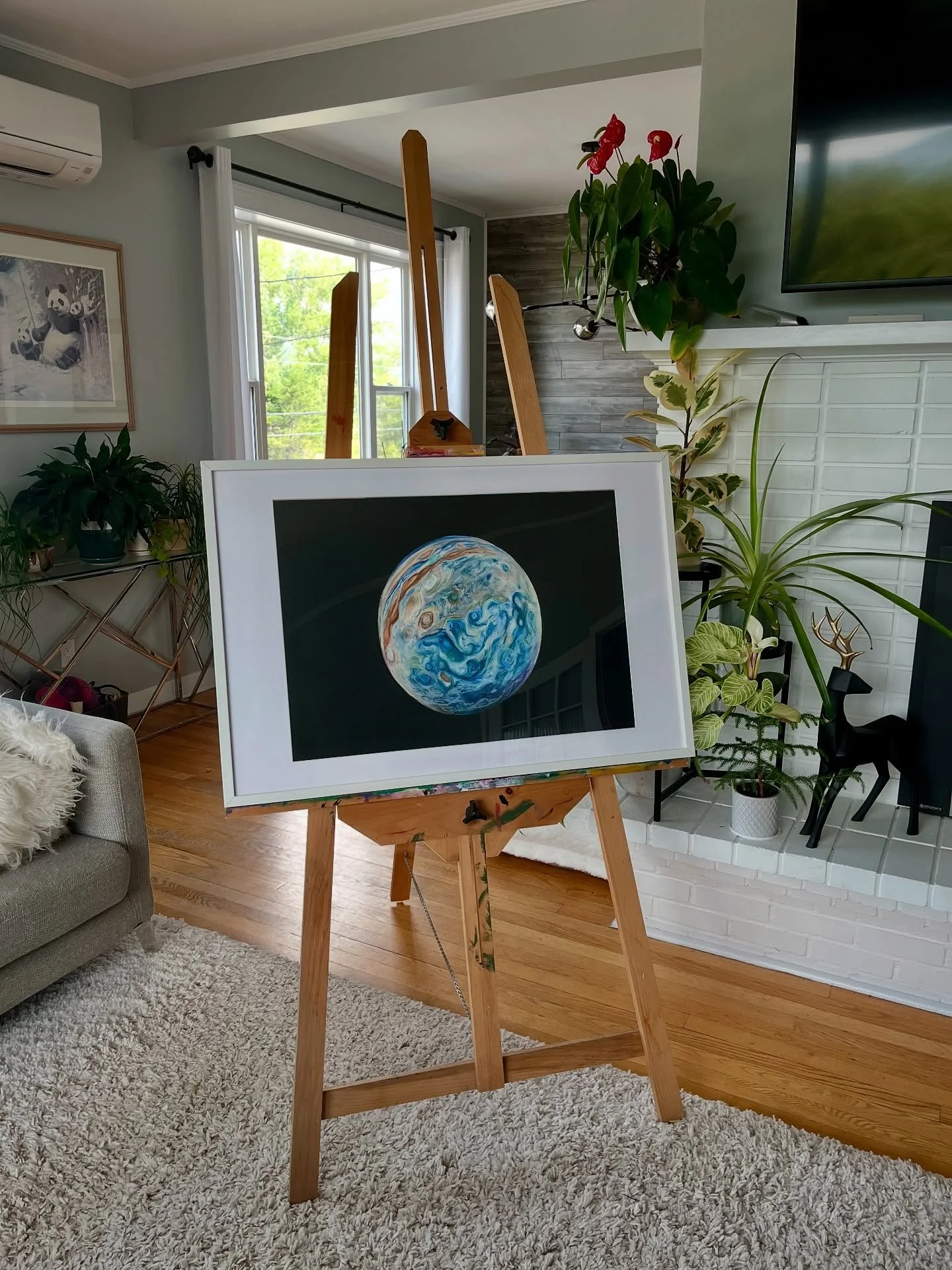 🌌 Jupiter? I hardly know her! 🎨
Just wrapped up this galactic beauty &mdash; part science, part swirls, all custom-made magic.
Want your own personalized piece of art that&rsquo;s out of this world? 🌍💫 I&rsquo;m now open for commissions!

👉 kyle