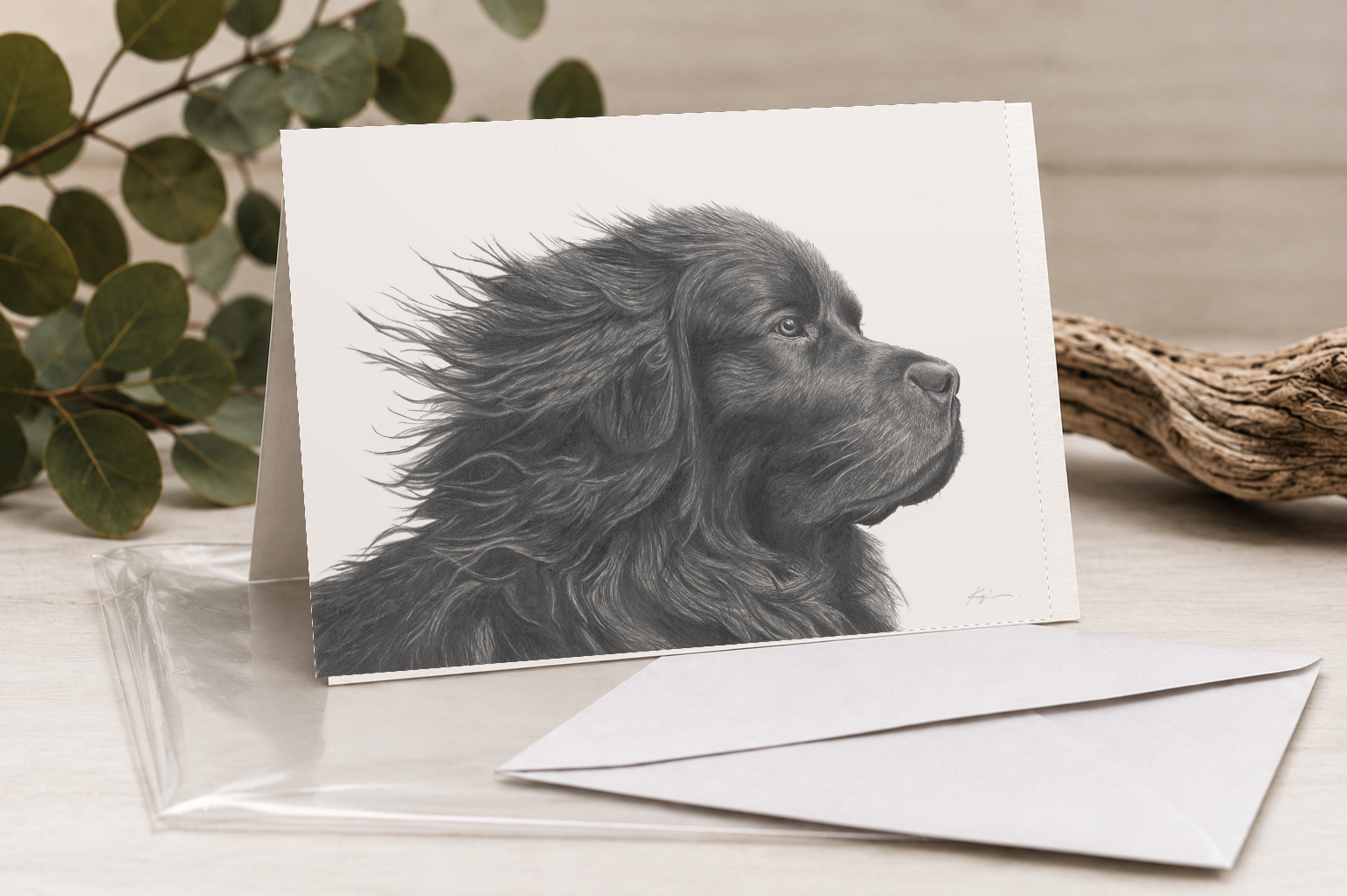 Newfoundland Dog Greeting Card