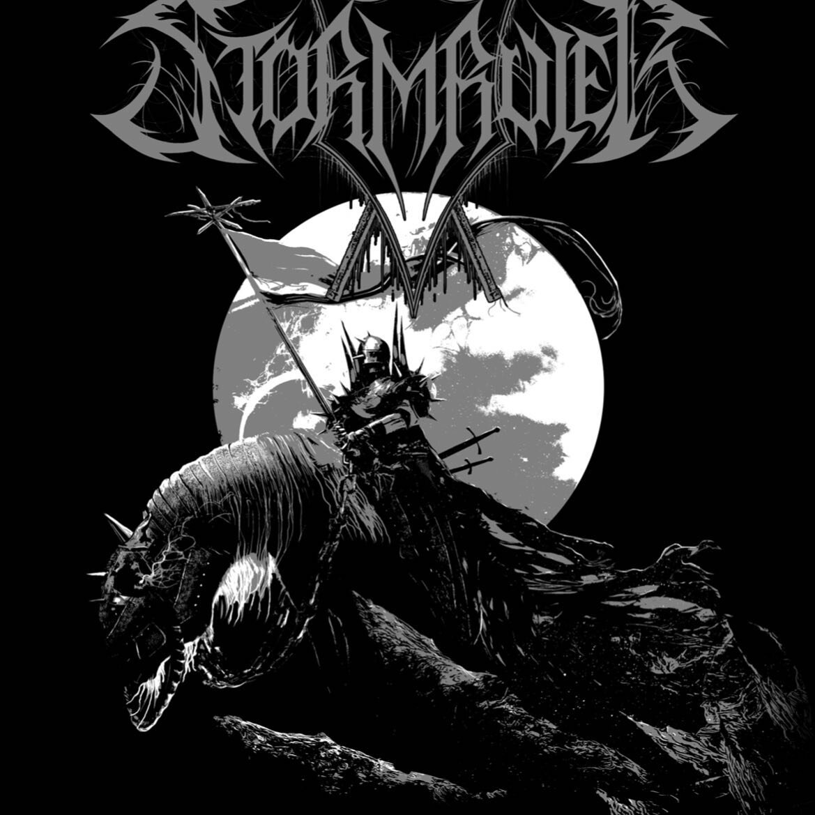 A killer spin on our &lsquo;Bannered Rider&rsquo; design by none other than @remedyartdesign this dude crushes it left &amp; right. 

Hit him up for your next project
.
.
.
#blackmetal #blackmetalwar #Stormruler #StLouis #darksouls #malazan #fromsoft