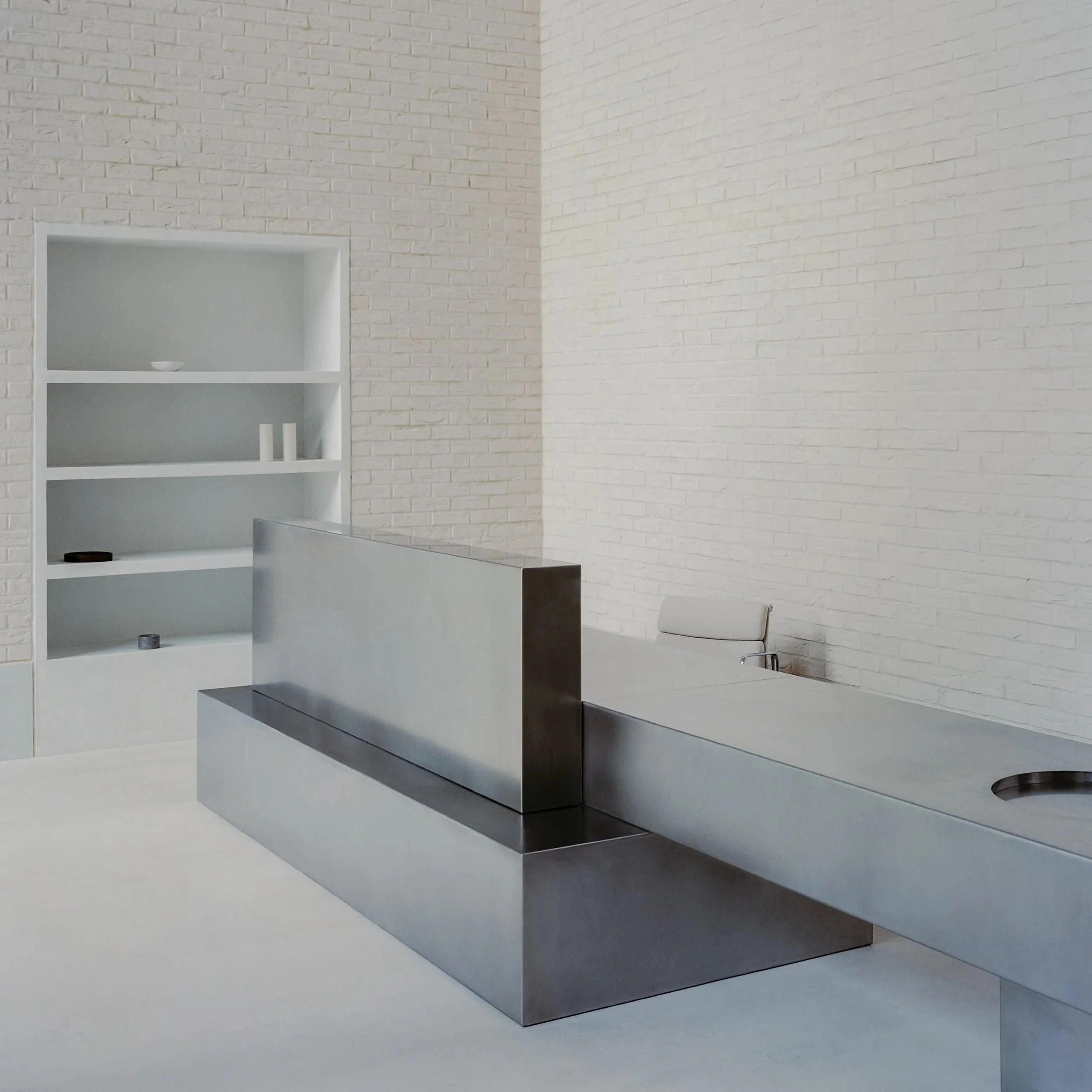 Stainless Reception Desks - Actual Office