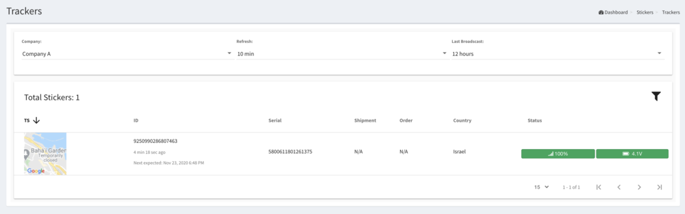 Reseller’s IoT tracker management