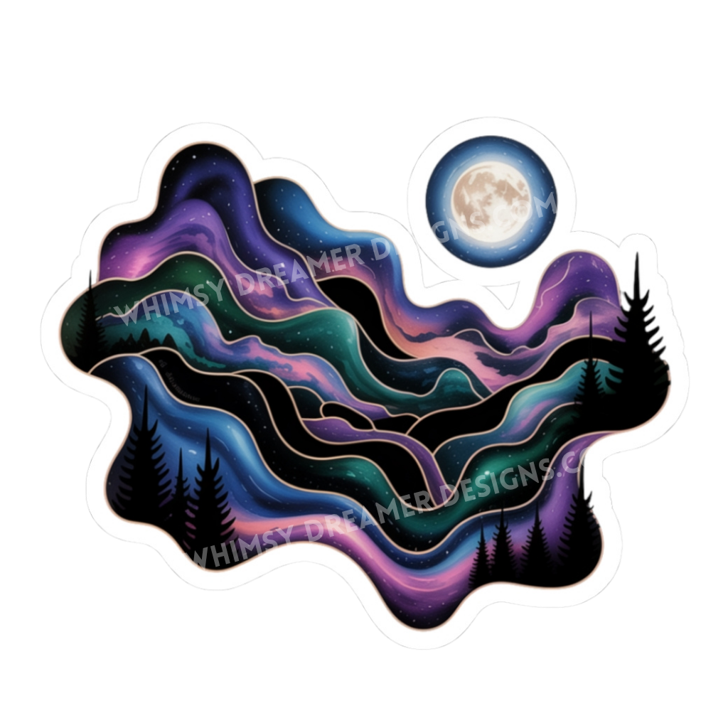 Moon Landscape Sticker