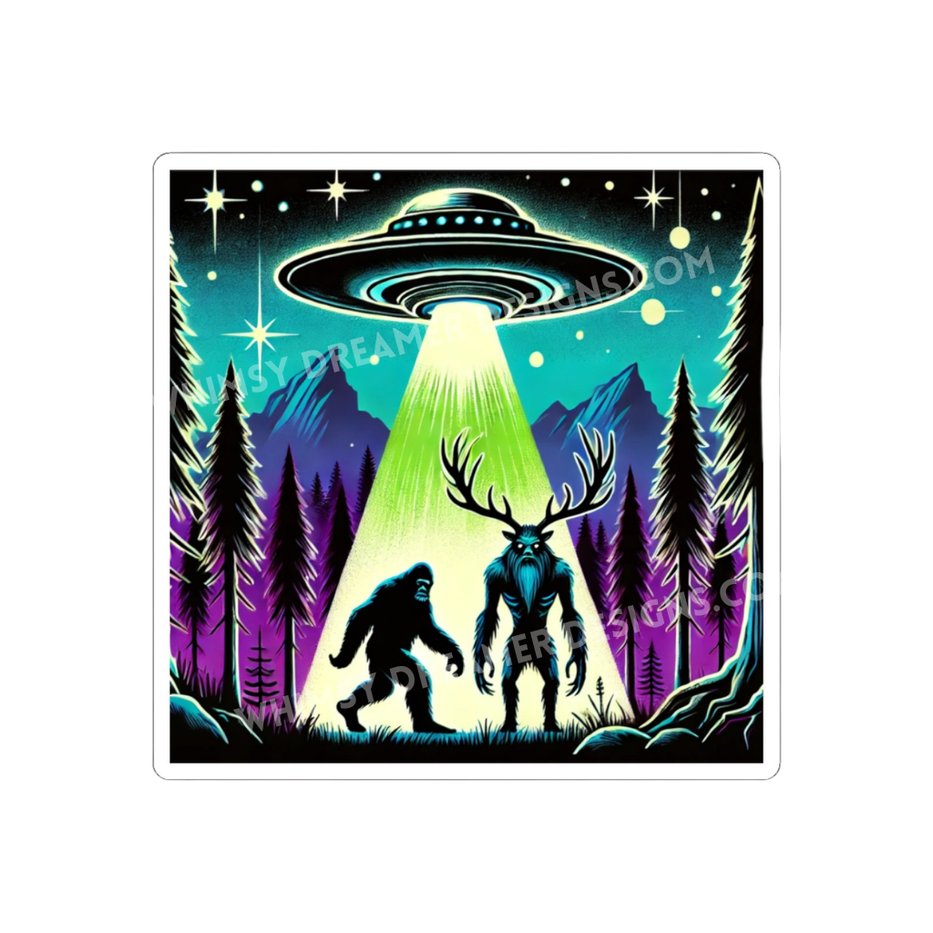 Bigfoot Wendigo Cryptid Encounter Sticker