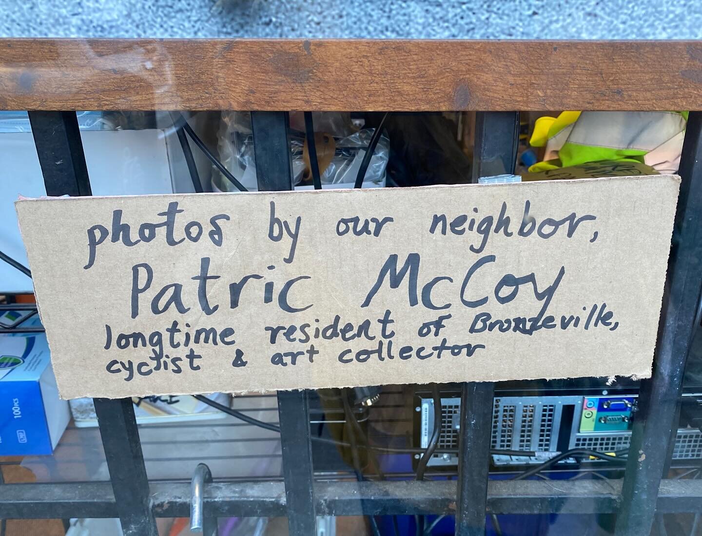 Thank you to our kind and generous friend, supporter, neighbor, Patric McCoy, who shared a few prints from his &lsquo;Take My Picture&rsquo; exhibit! These photos, captured in the &lsquo;80s as he biked around Chicago, now hang in the windows at the 