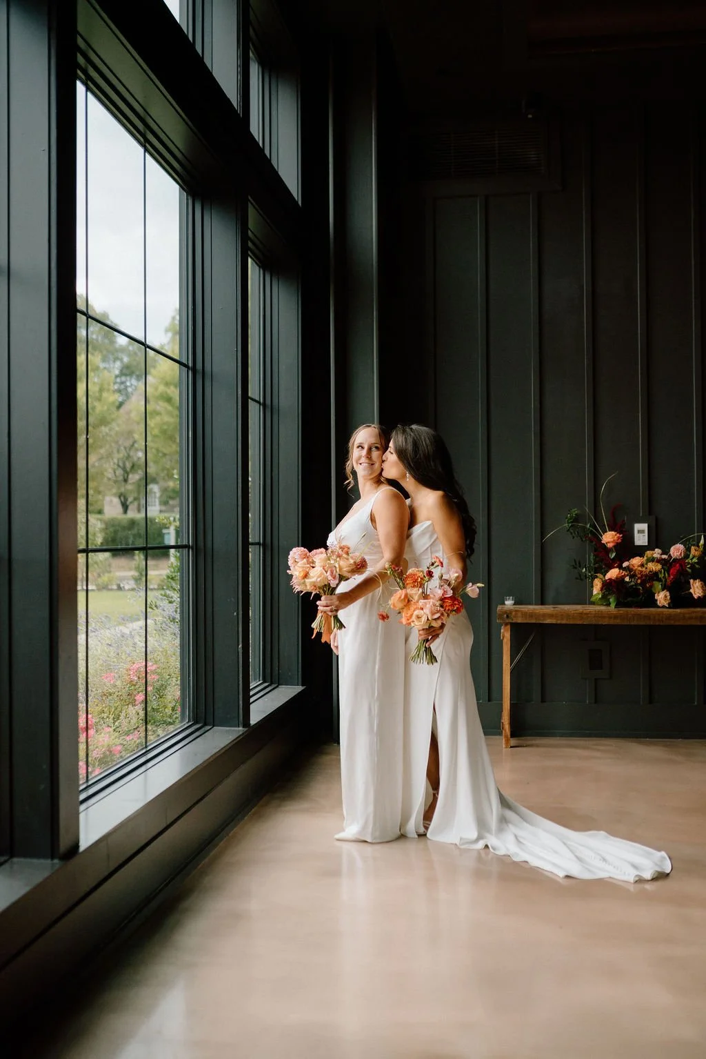 beautiful lesbian couple at the ivy at ellis preserve 