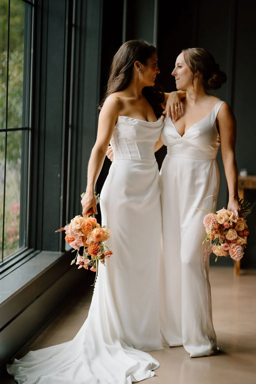 beautiful lesbian couple at the ivy at ellis preserve 