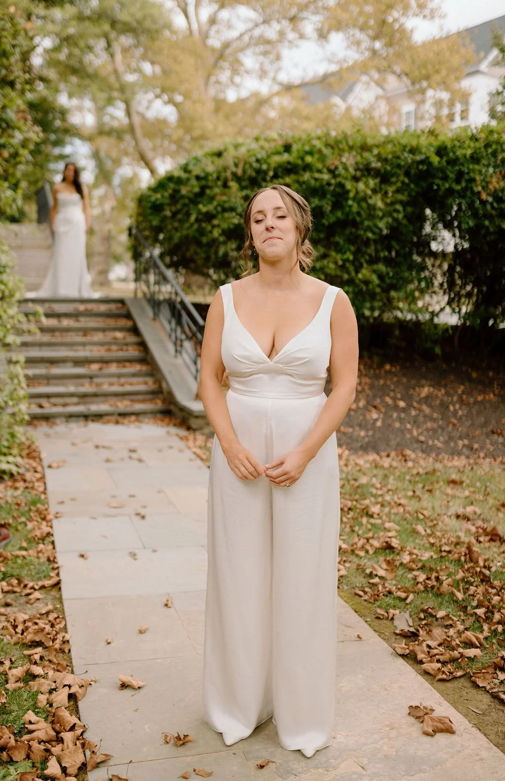 sweet lgbtq wedding couple first look